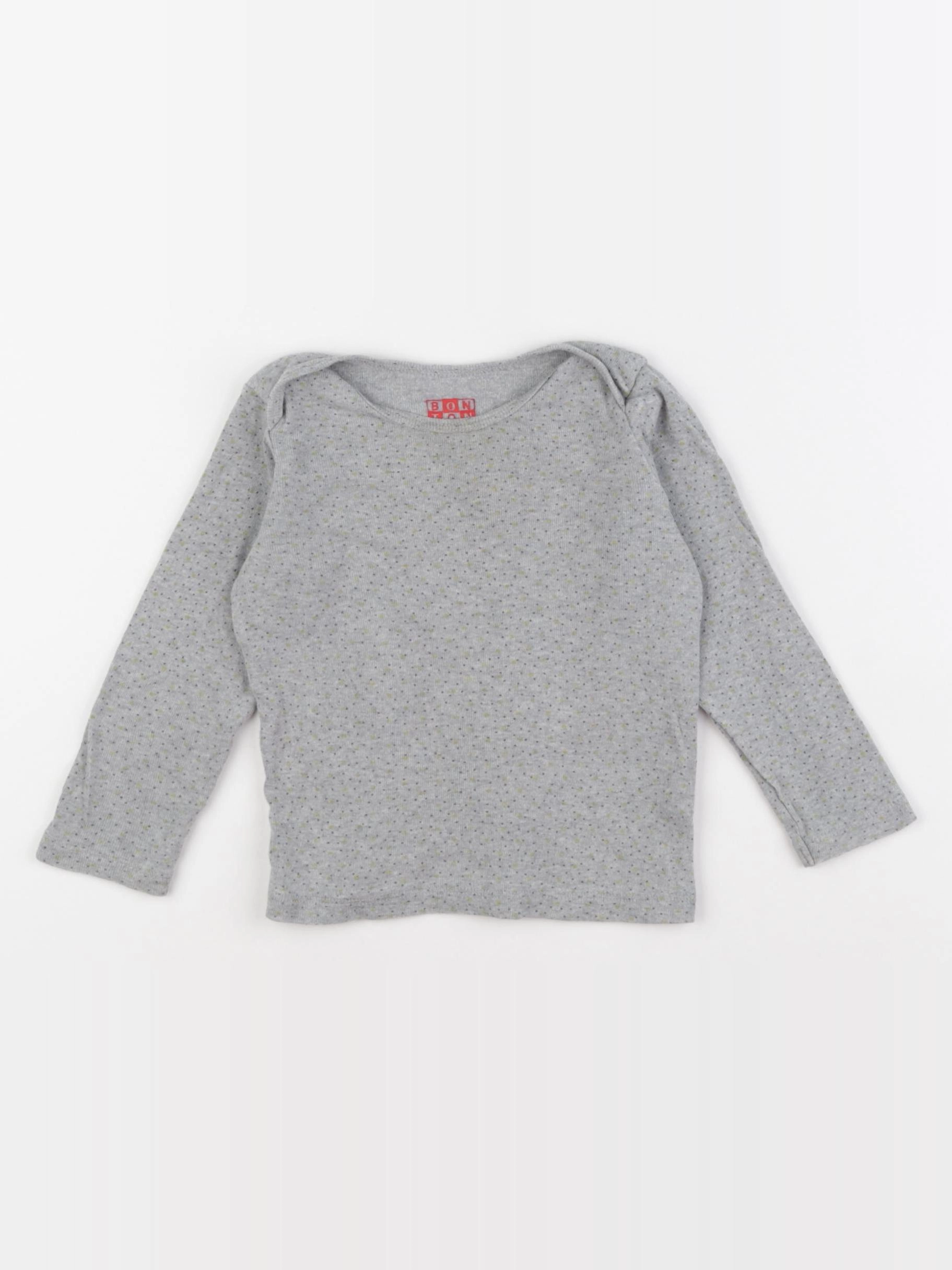 Bonton - tee-shirt gris - 18 mois