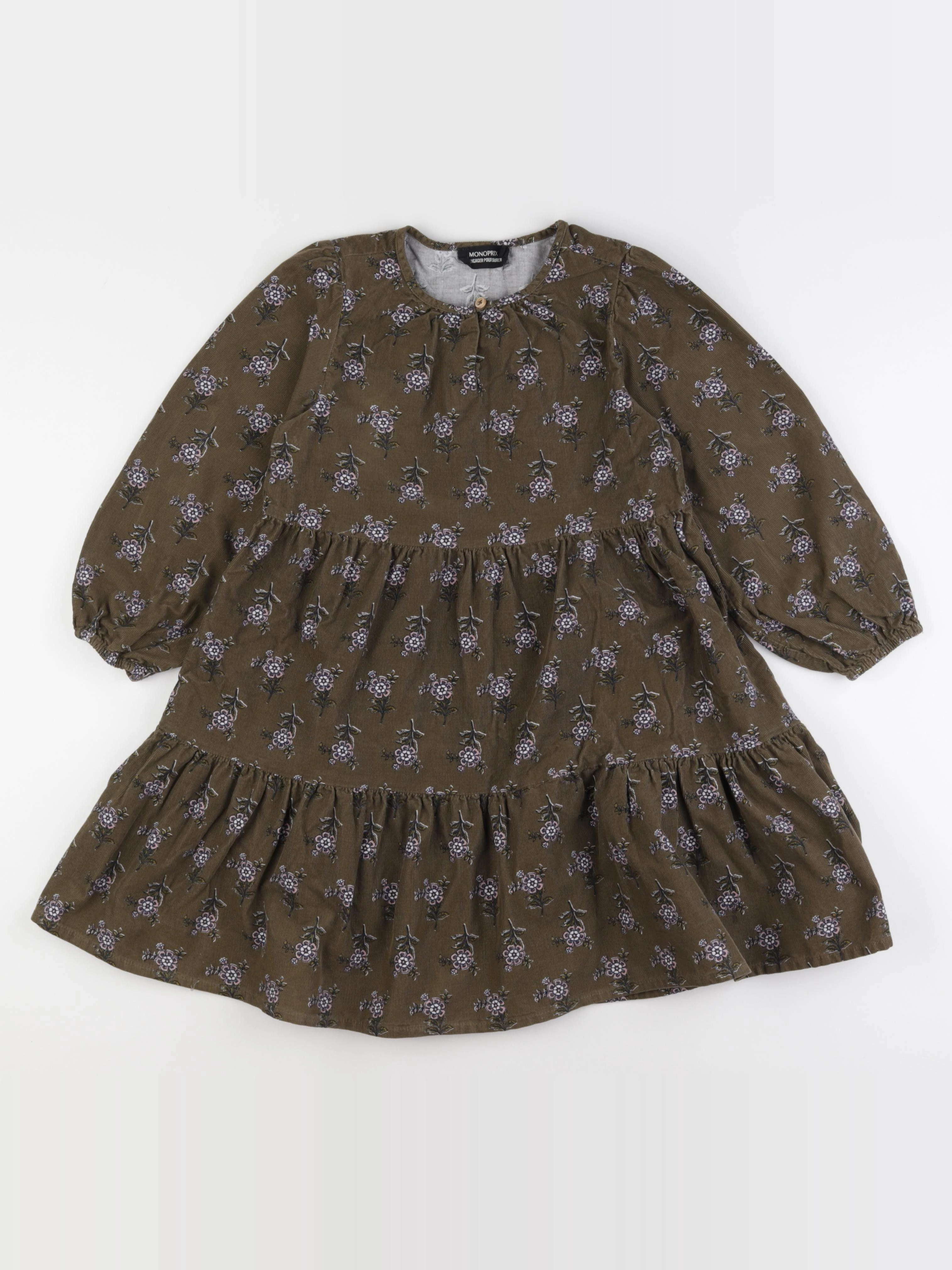 Monoprix - robe vert - 8 ans
