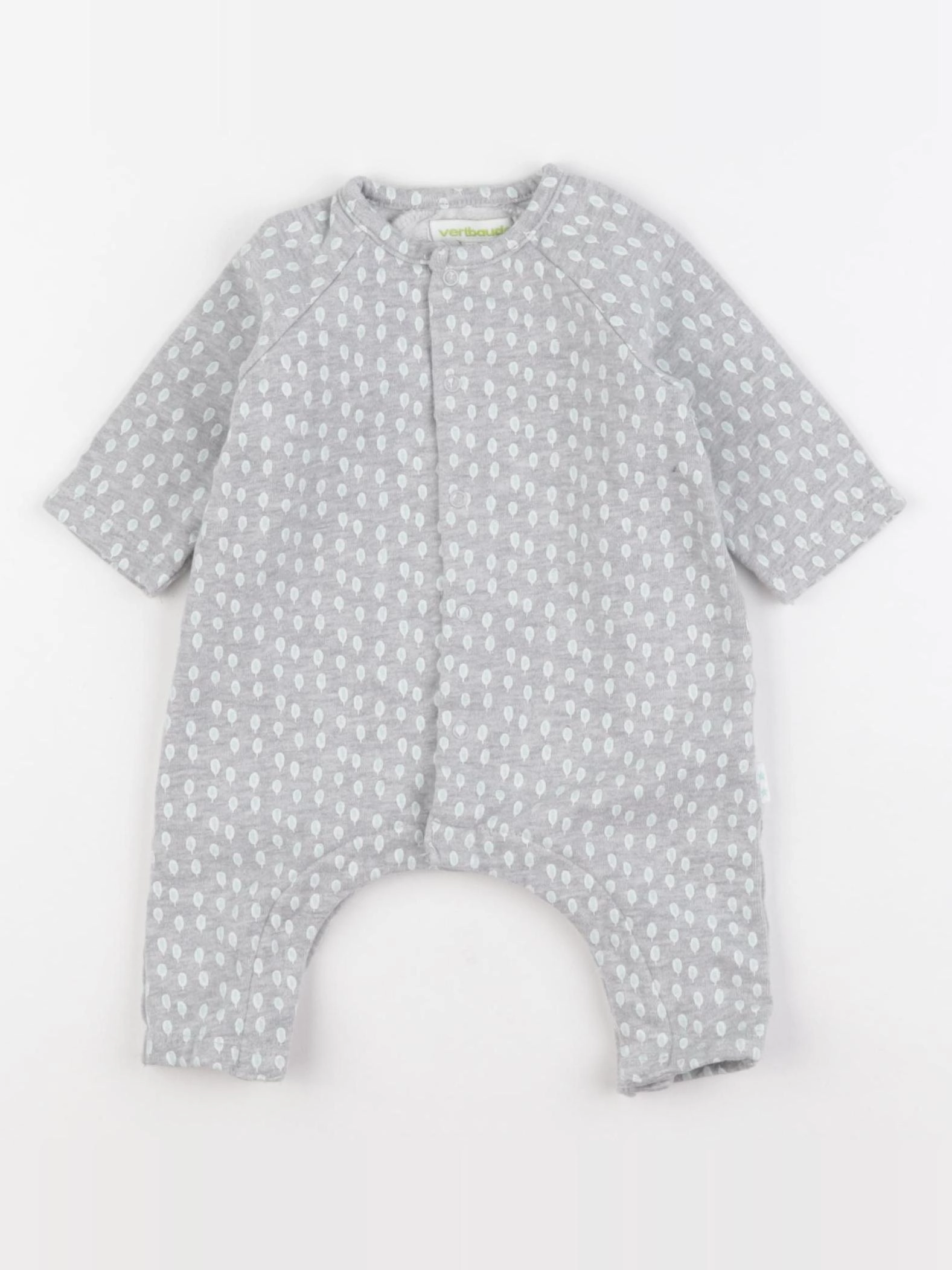 Vertbaudet - pyjama coton gris - 3 mois
