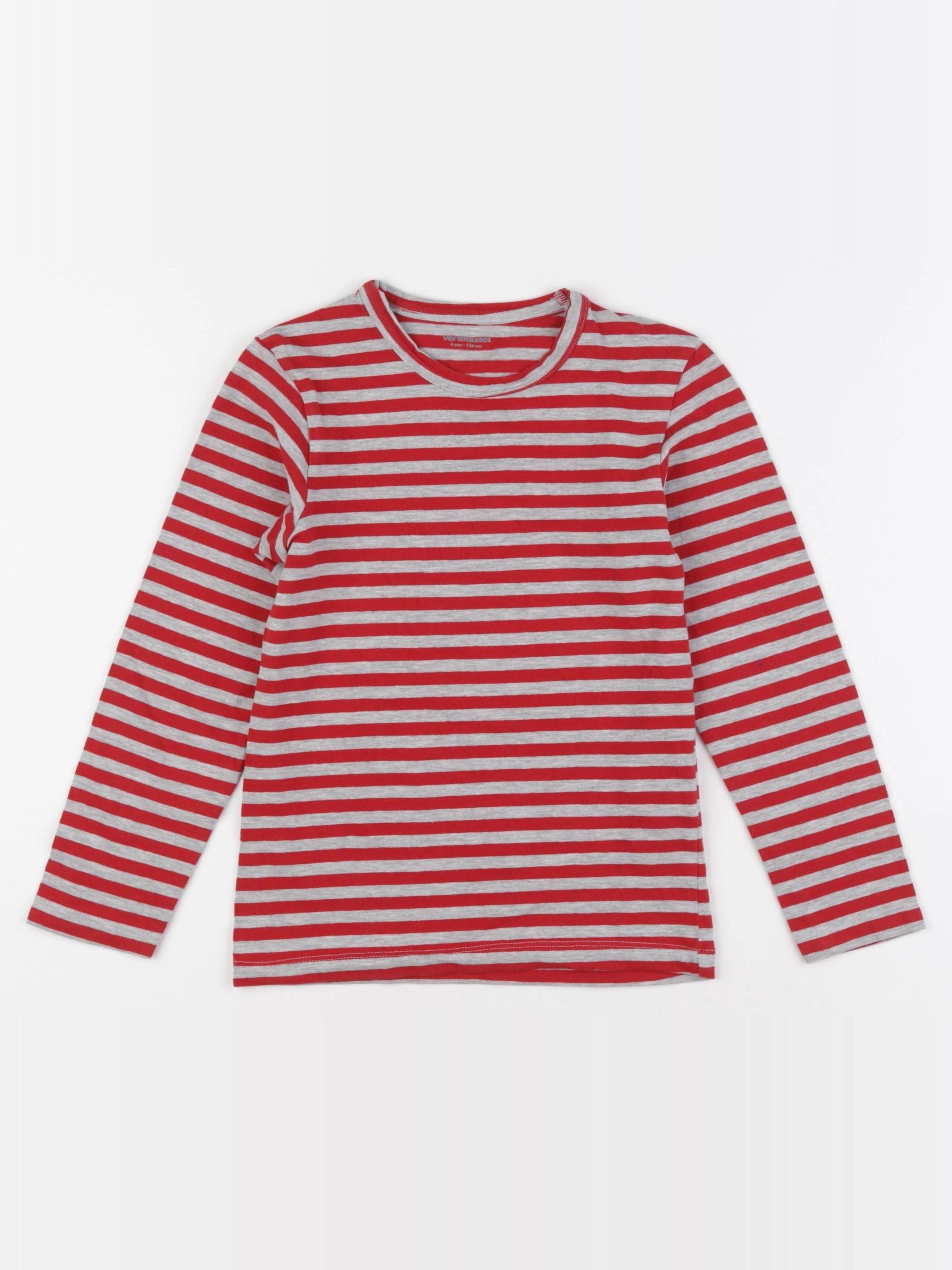 Vertbaudet - tee-shirt gris, rouge - 8 ans