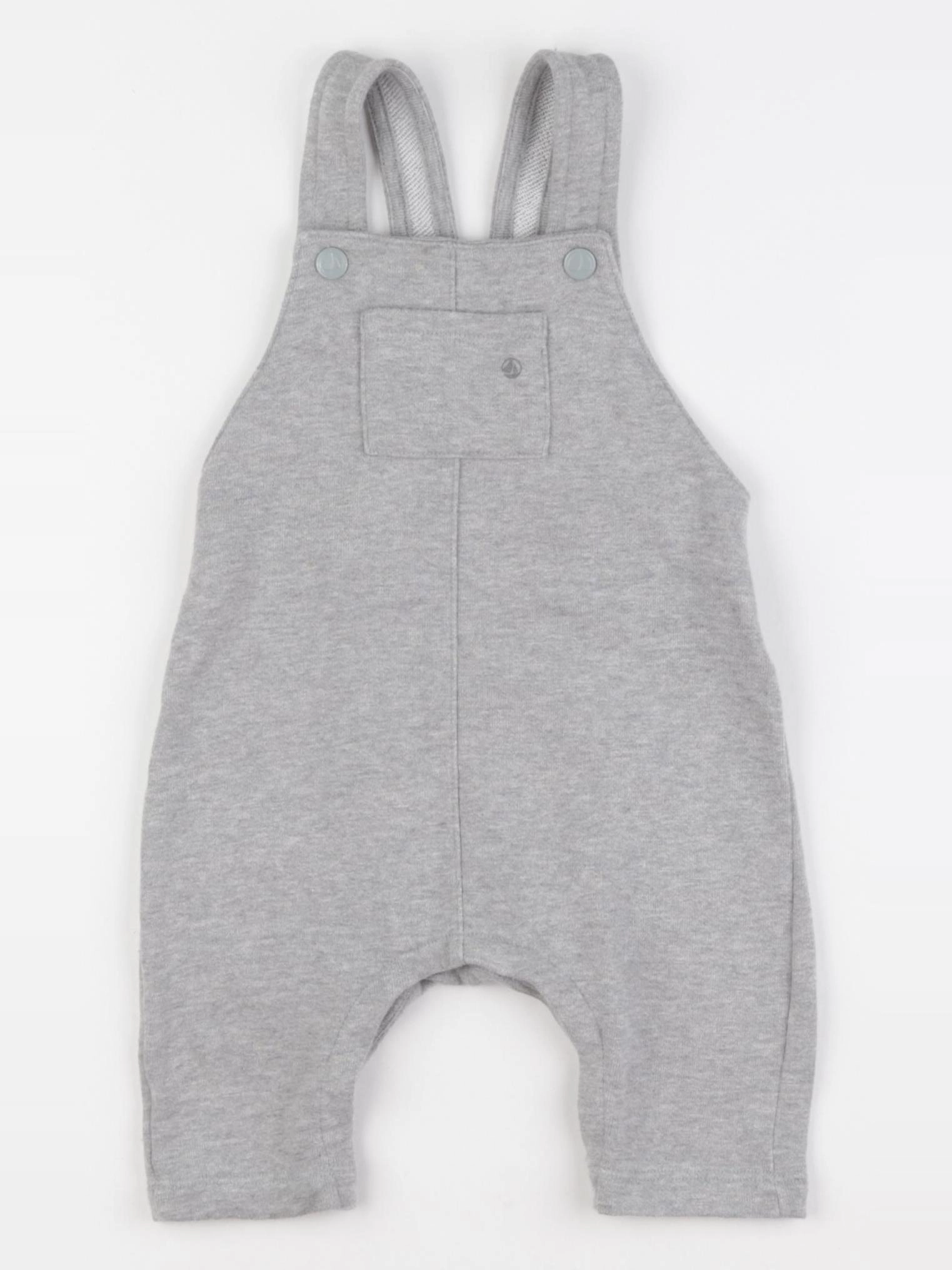 Petit Bateau - salopette gris - 6 mois