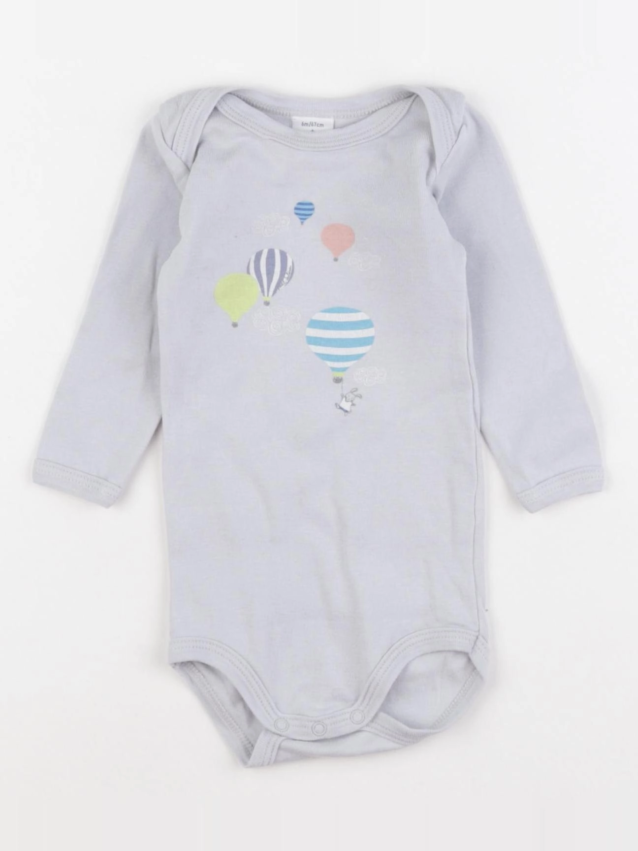 Petit Bateau - body bleu - 6 mois