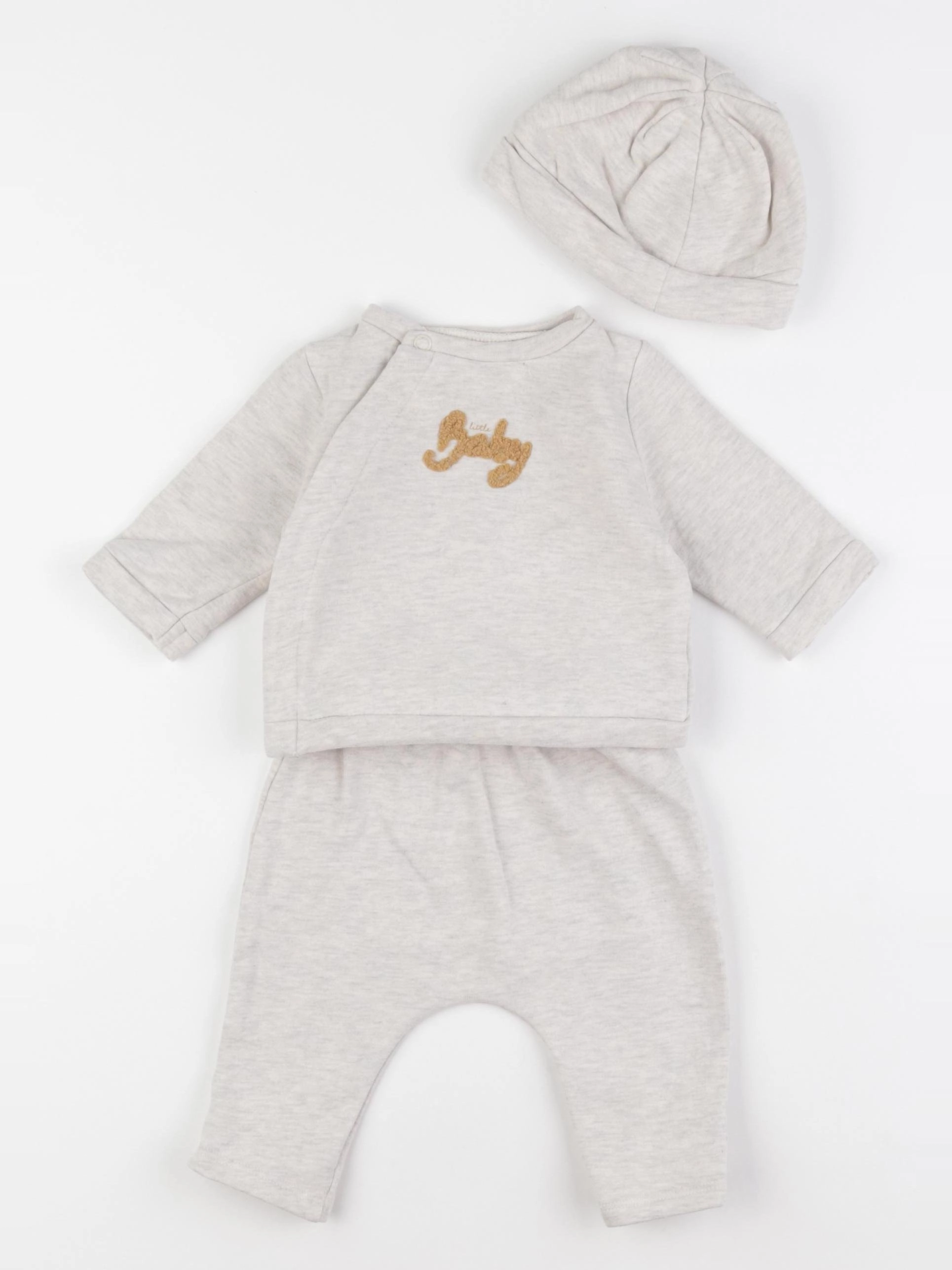 Vertbaudet - ensemble beige - 1 mois