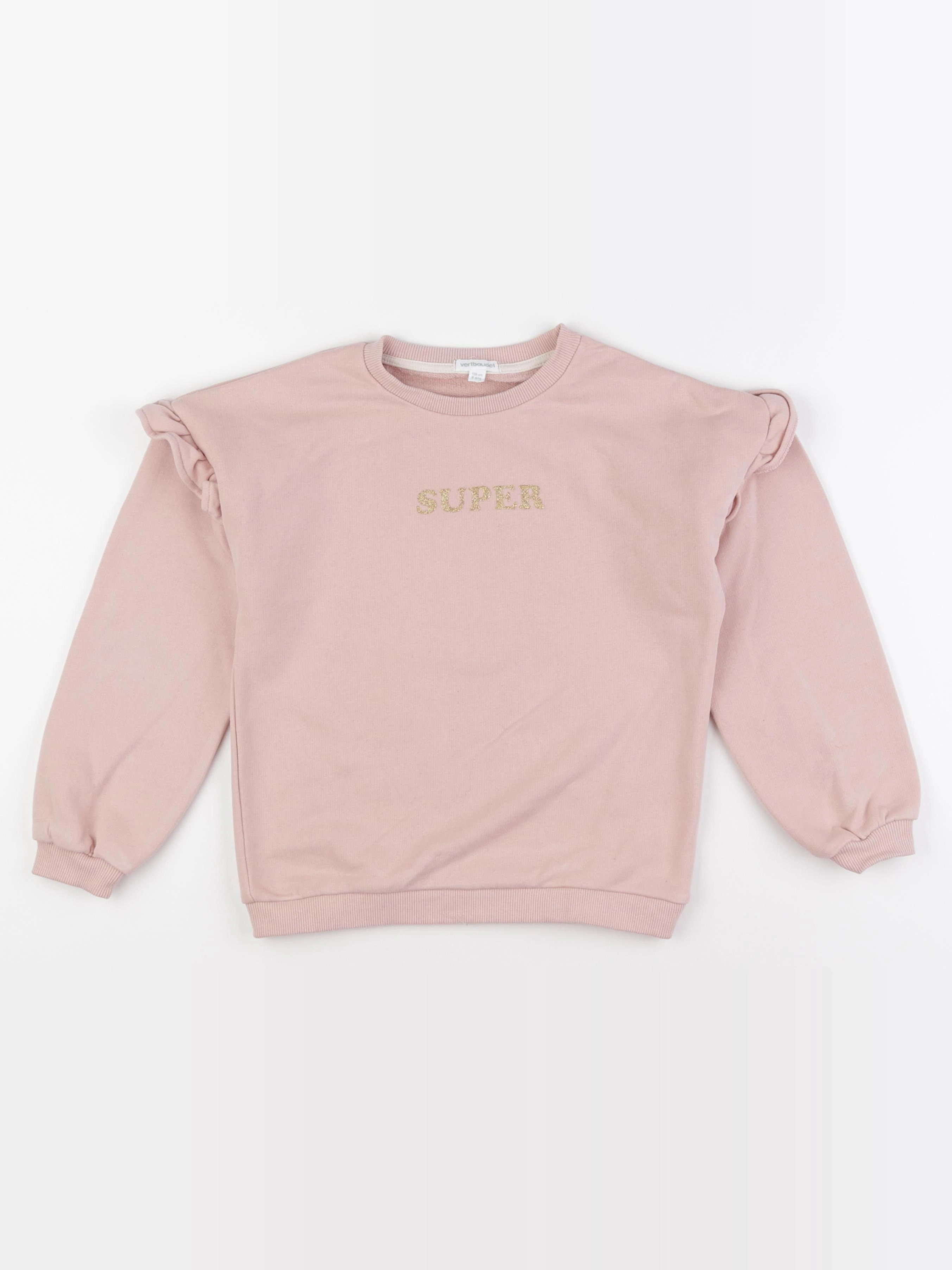 Vertbaudet - sweat rose - 8 ans