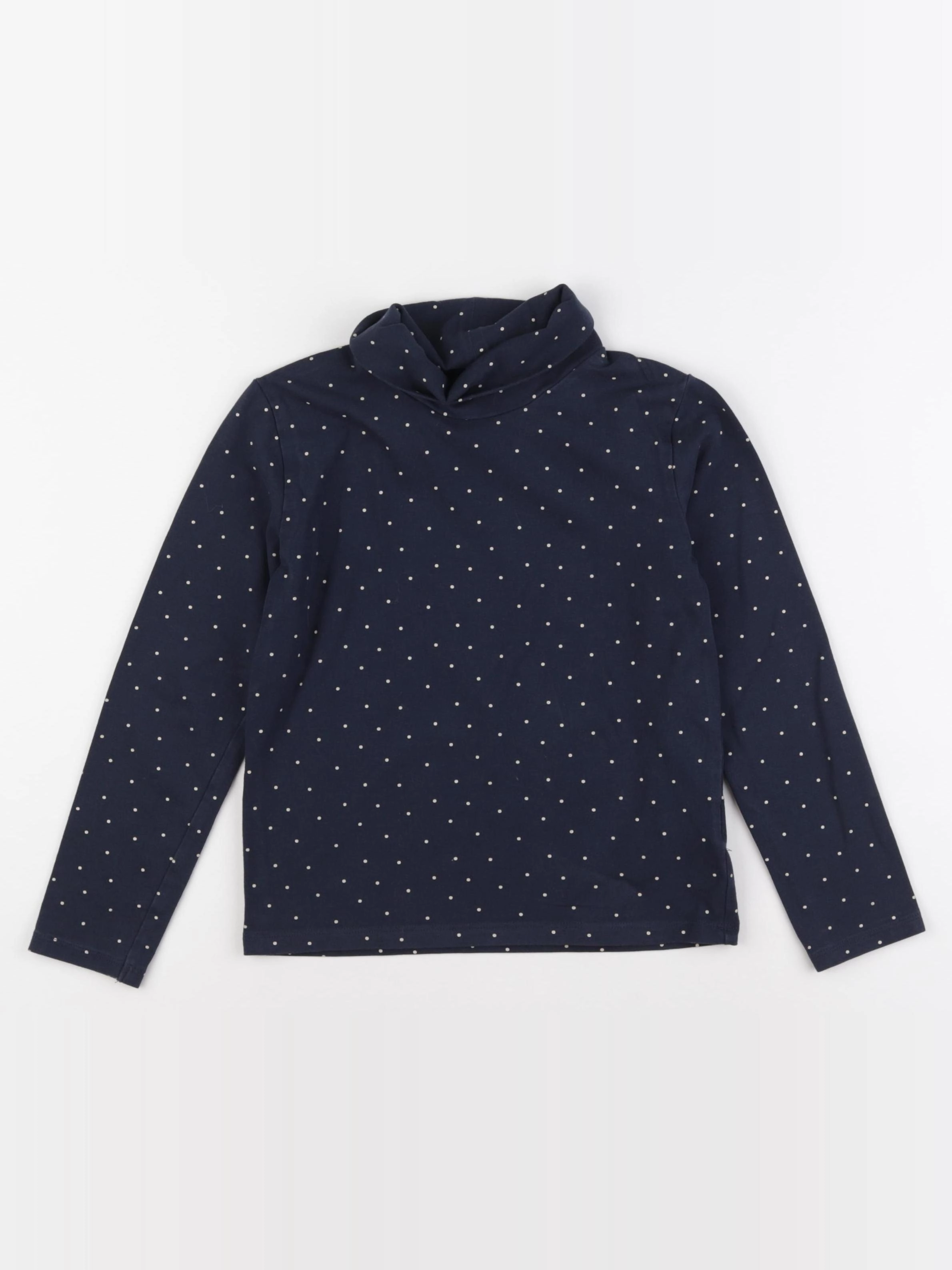Vertbaudet - sous-pull bleu, beige - 8 ans