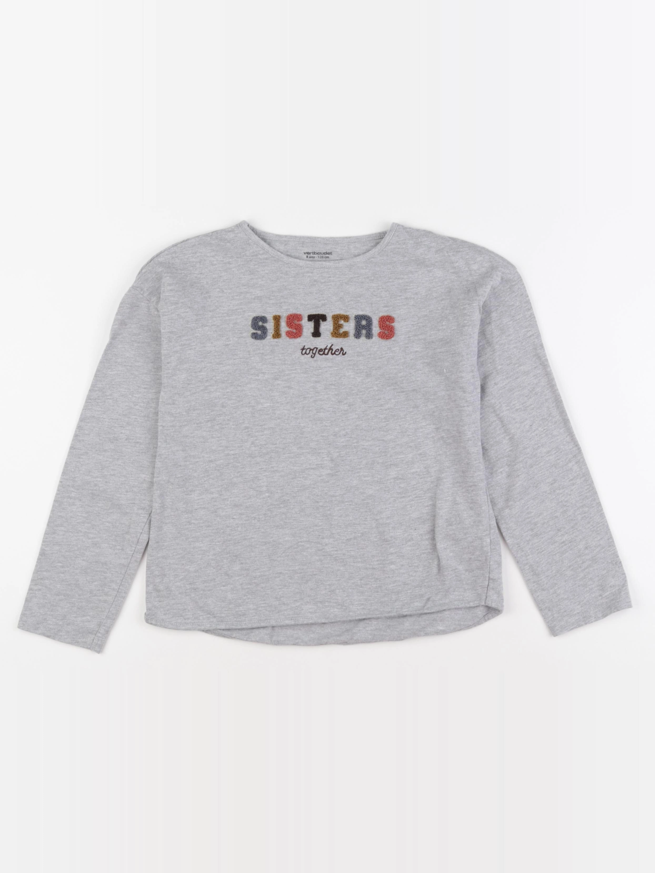 Vertbaudet - tee-shirt gris - 8 ans