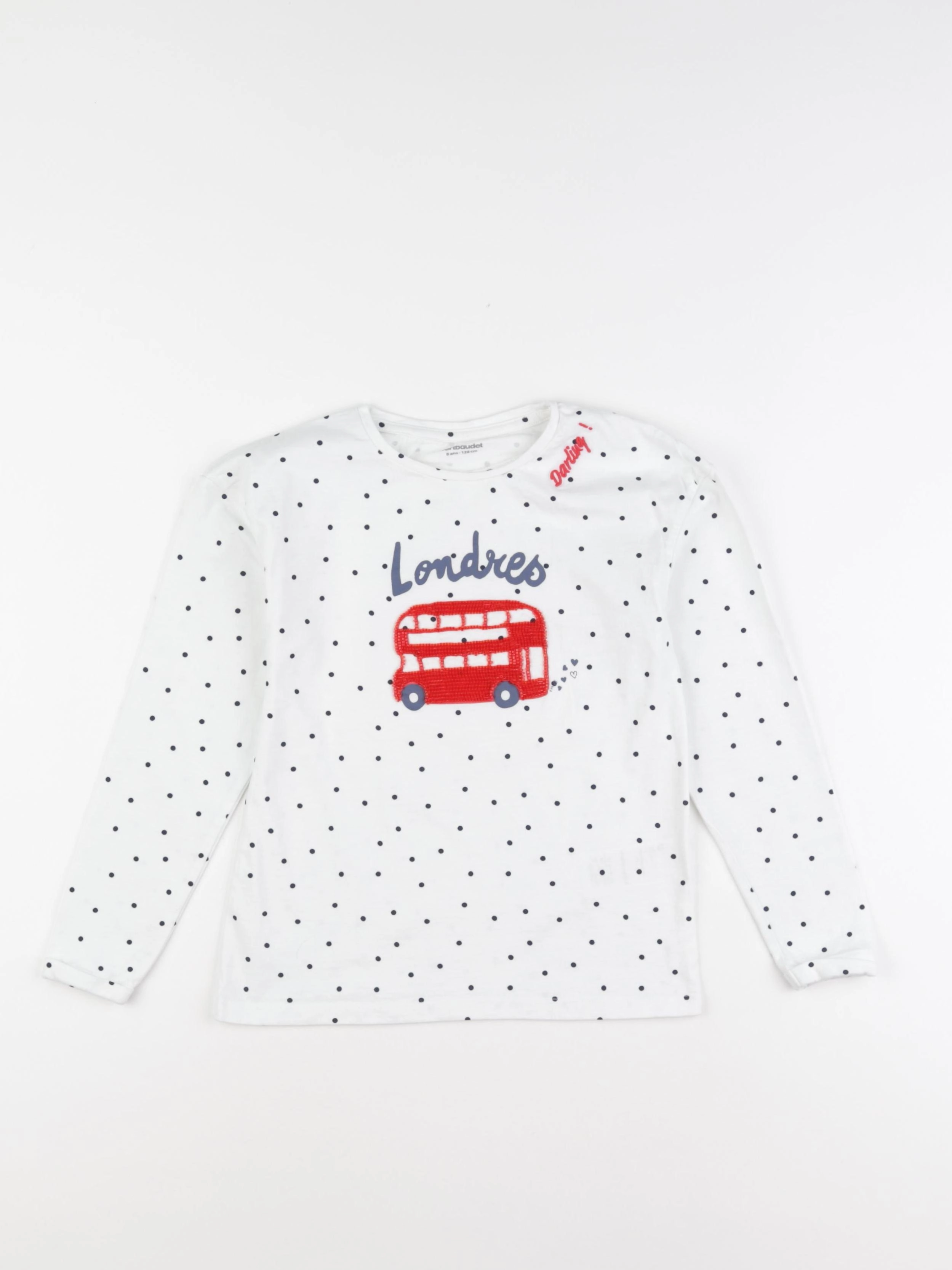 Vertbaudet - tee-shirt blanc - 8 ans