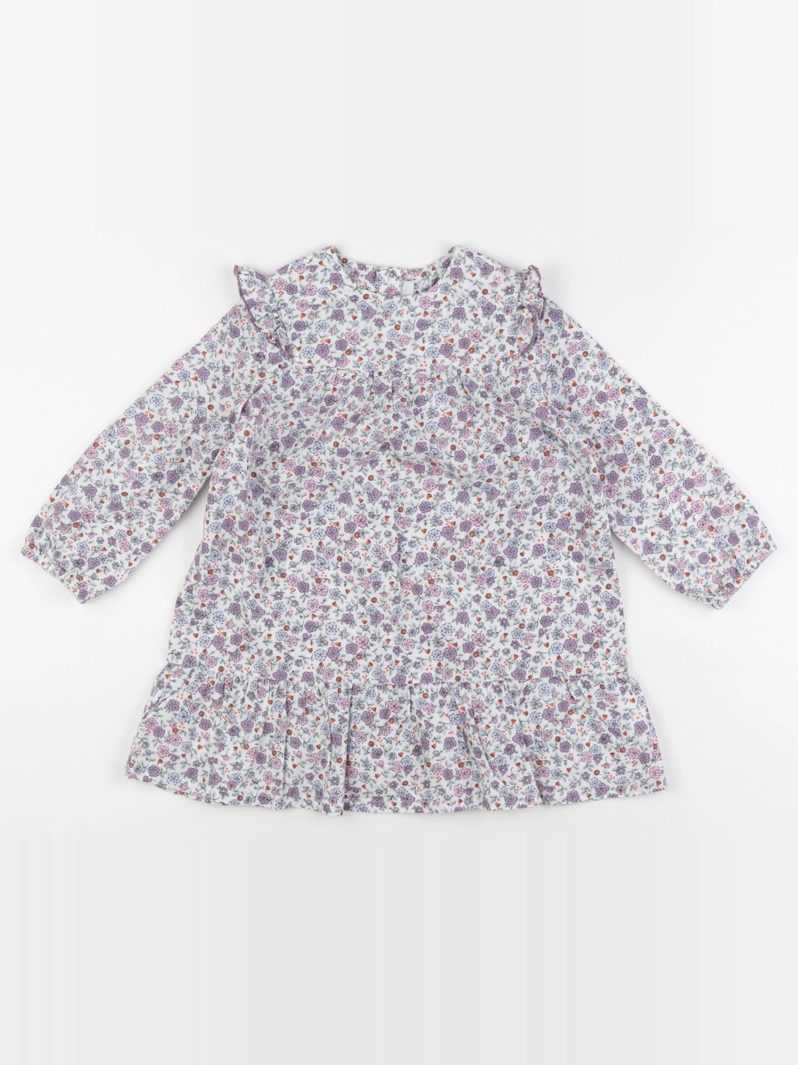 Cadet Rousselle - robe blanc, violet - 36 mois