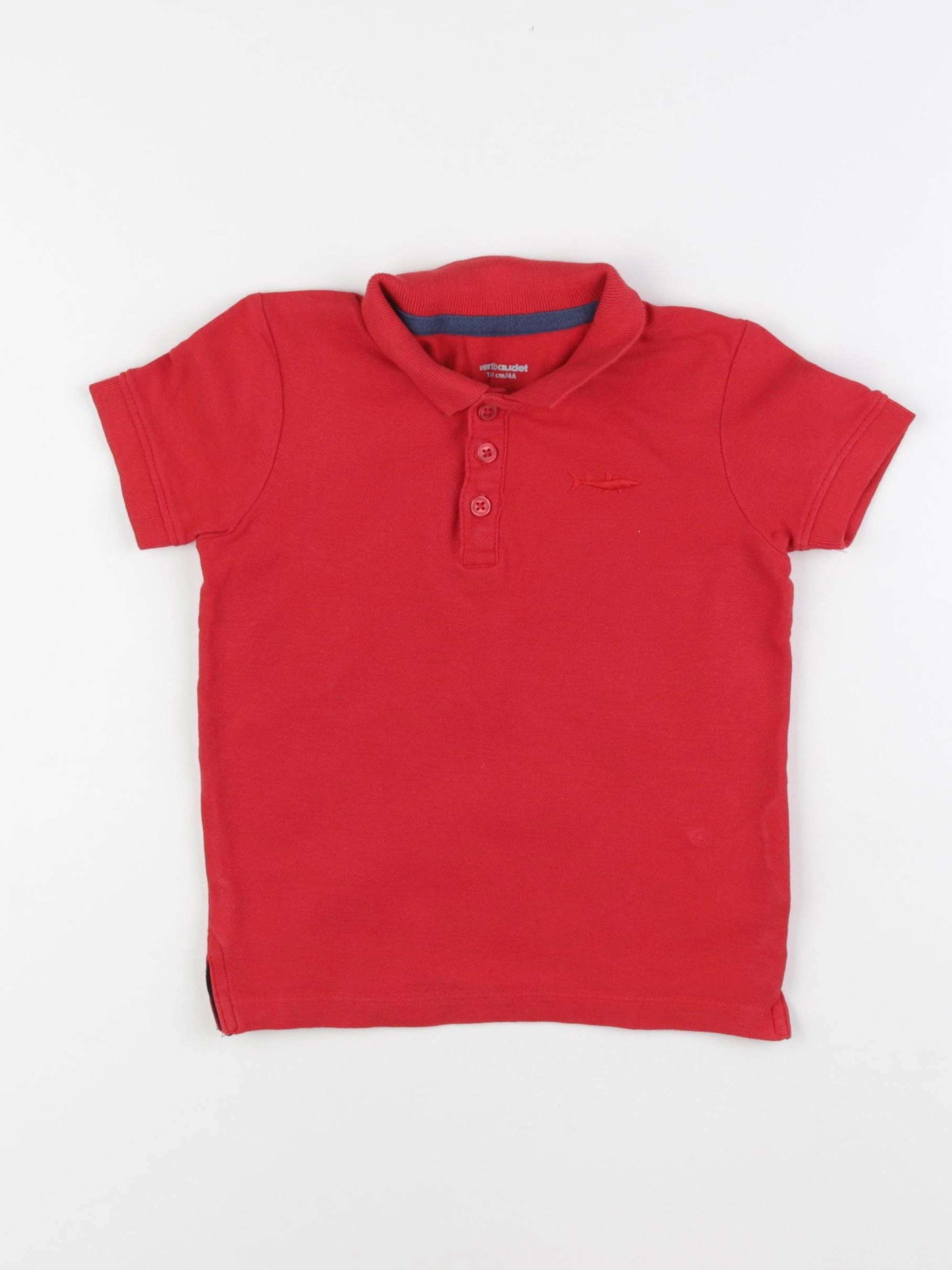 Vertbaudet - polo rouge - 4 ans