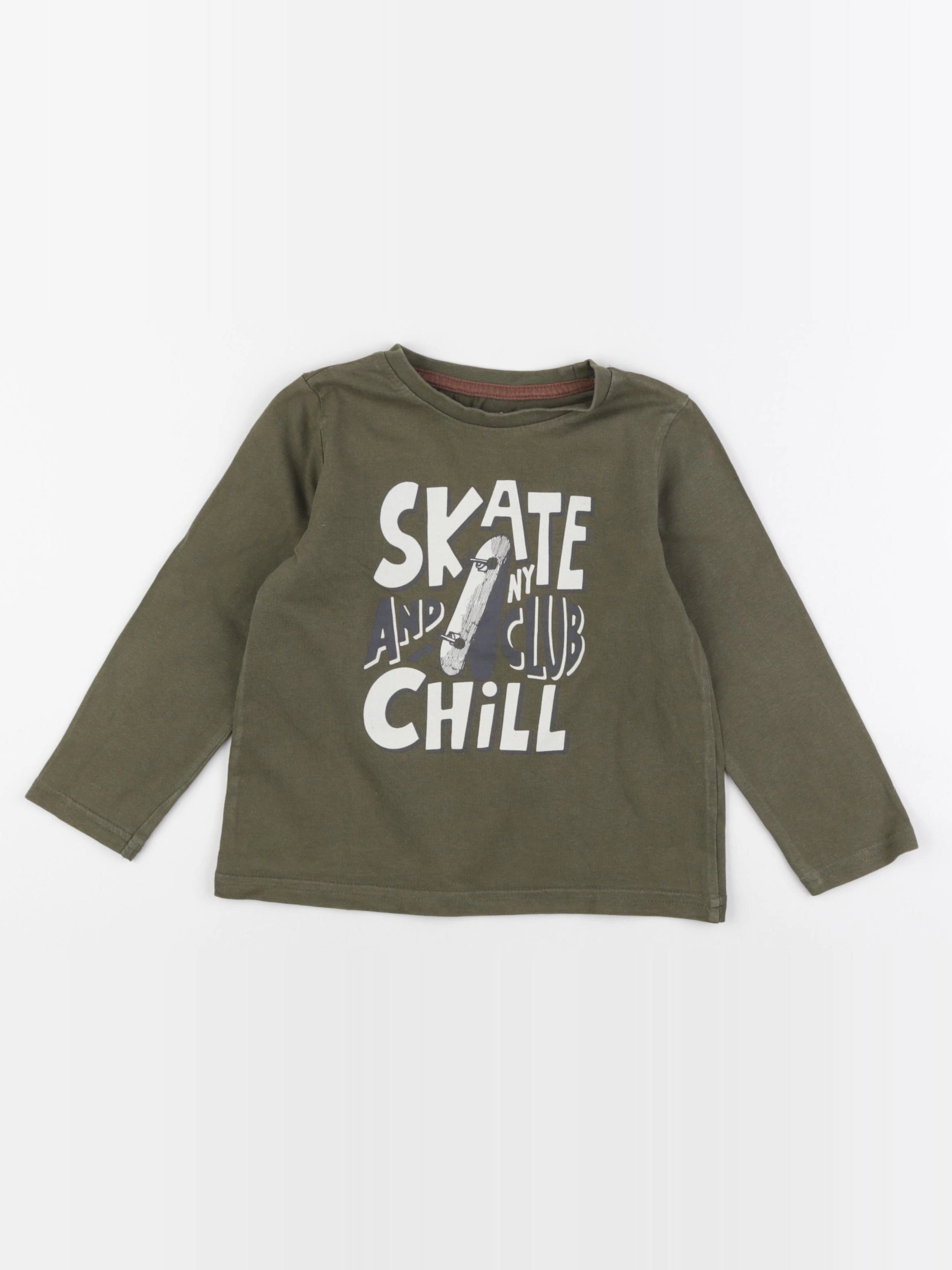 Vertbaudet - tee-shirt vert - 4 ans