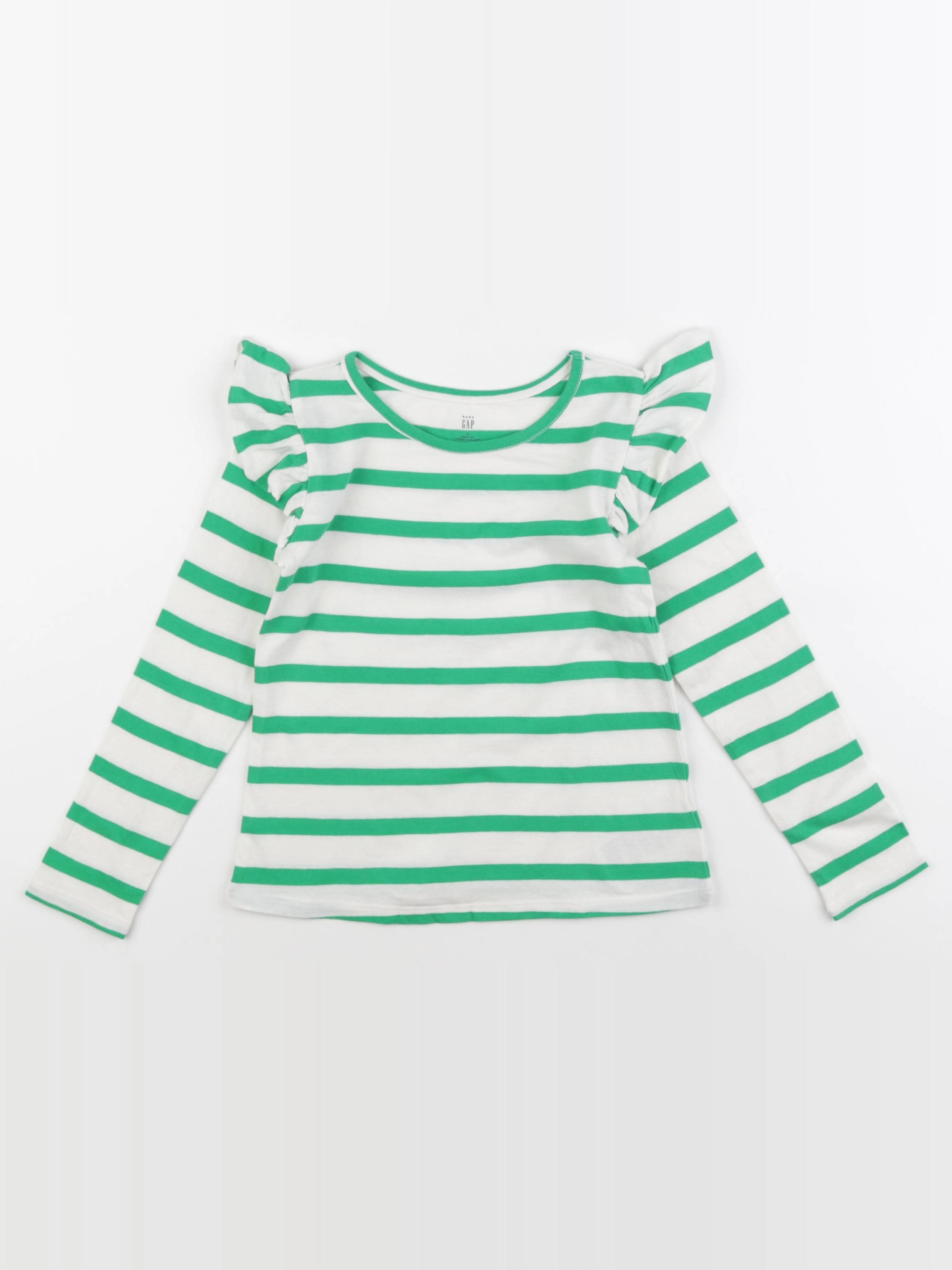 GAP - tee-shirt blanc, vert - 5 ans