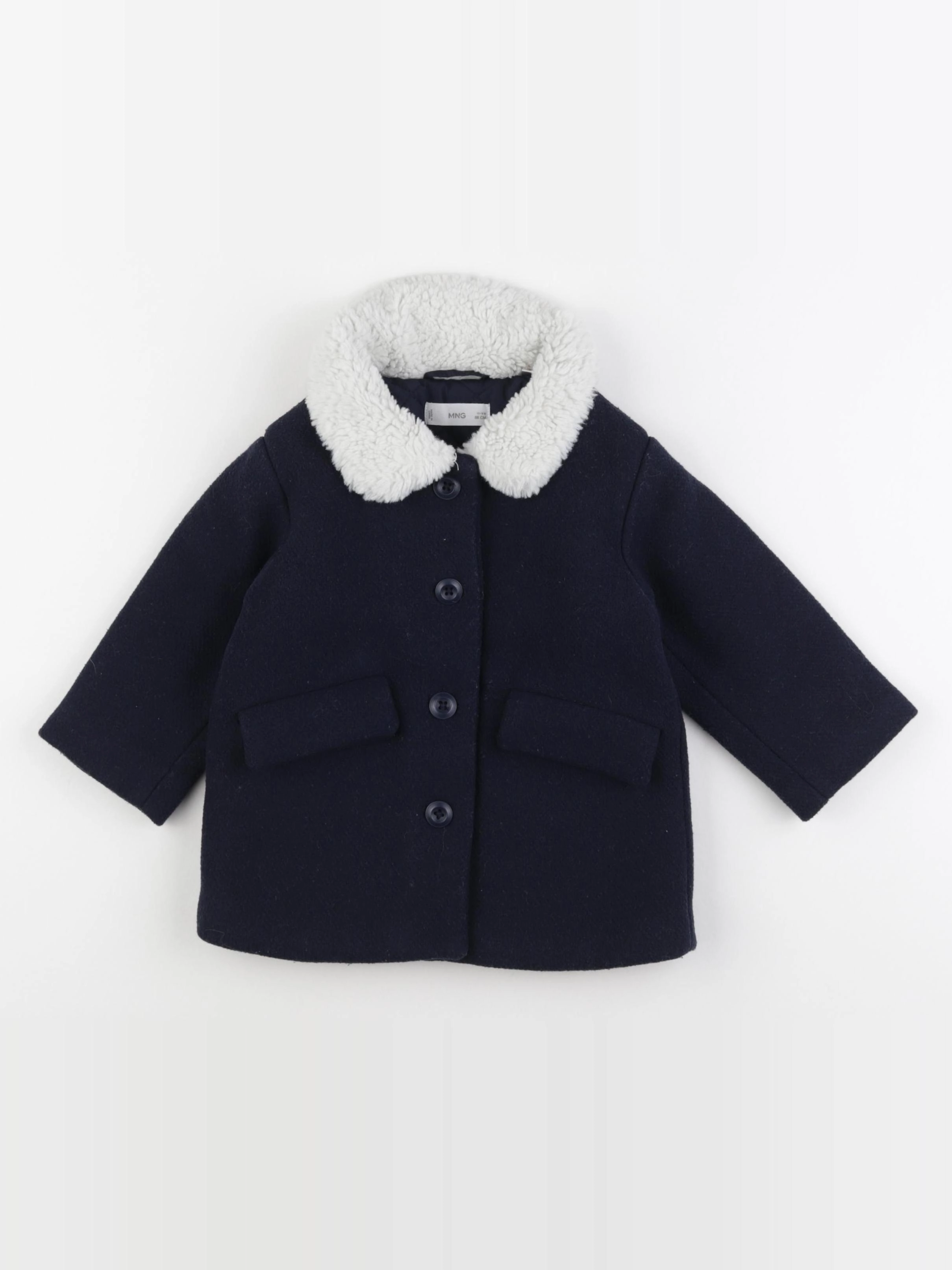 Mango - manteau bleu - 12/18 mois