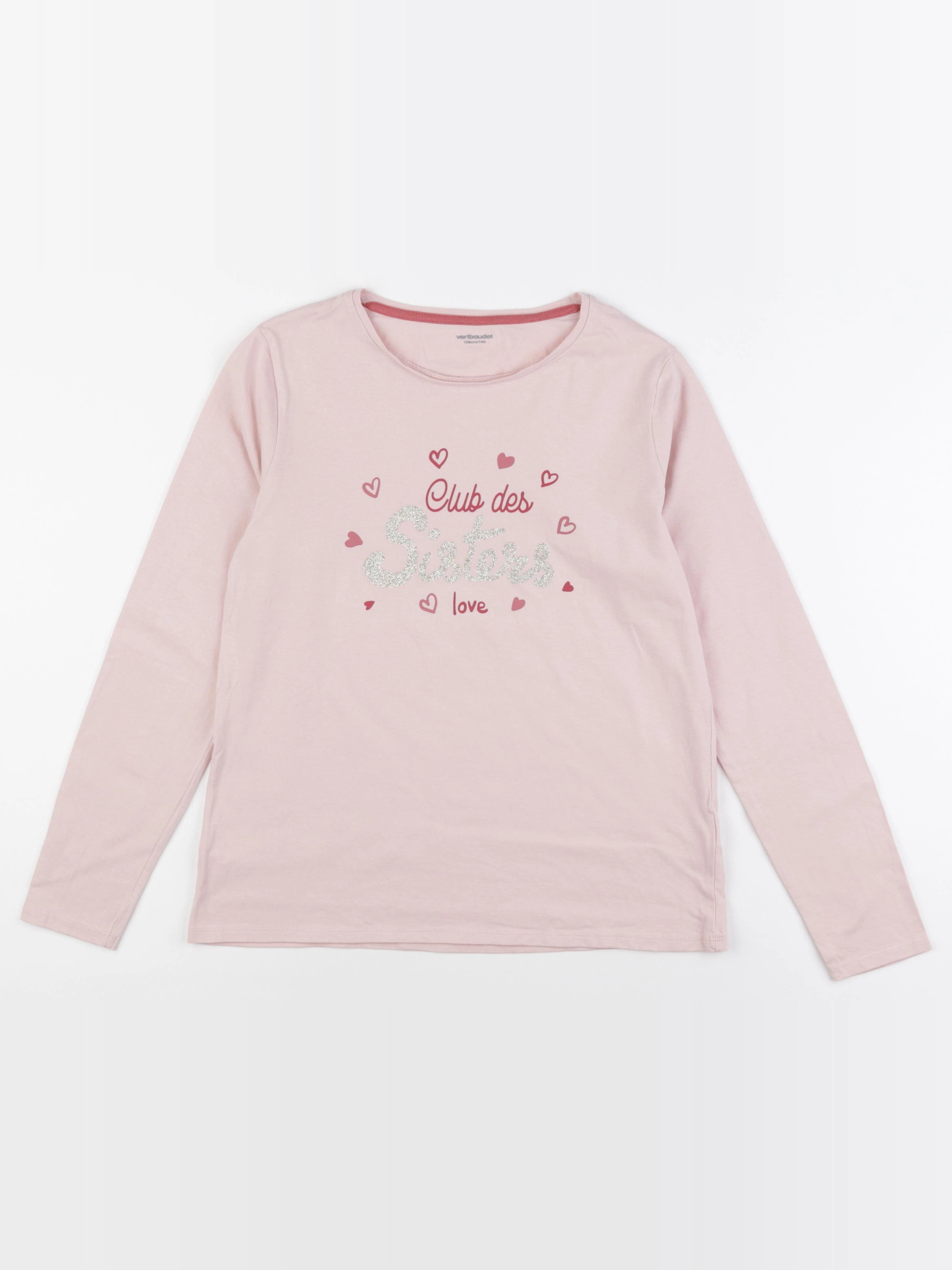 Vertbaudet - tee-shirt rose - 14 ans