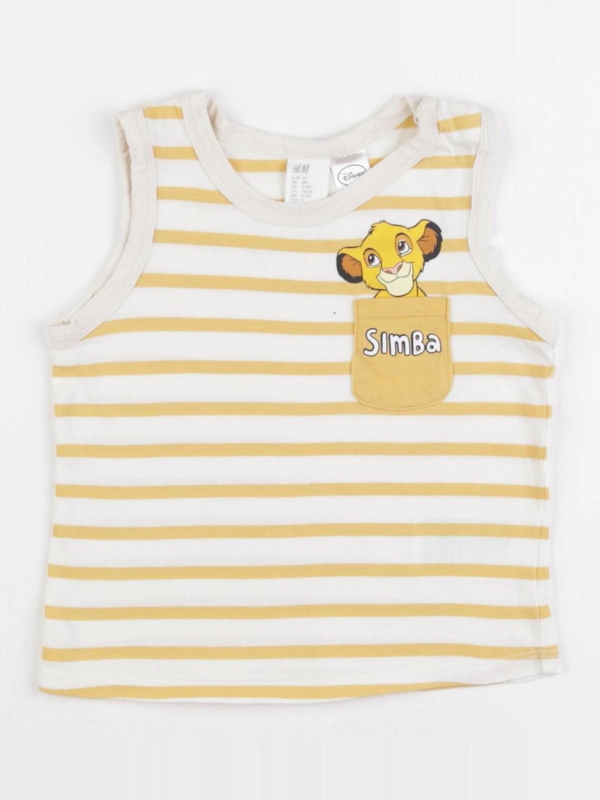 H&M - débardeur beige, jaune - 6/9 mois