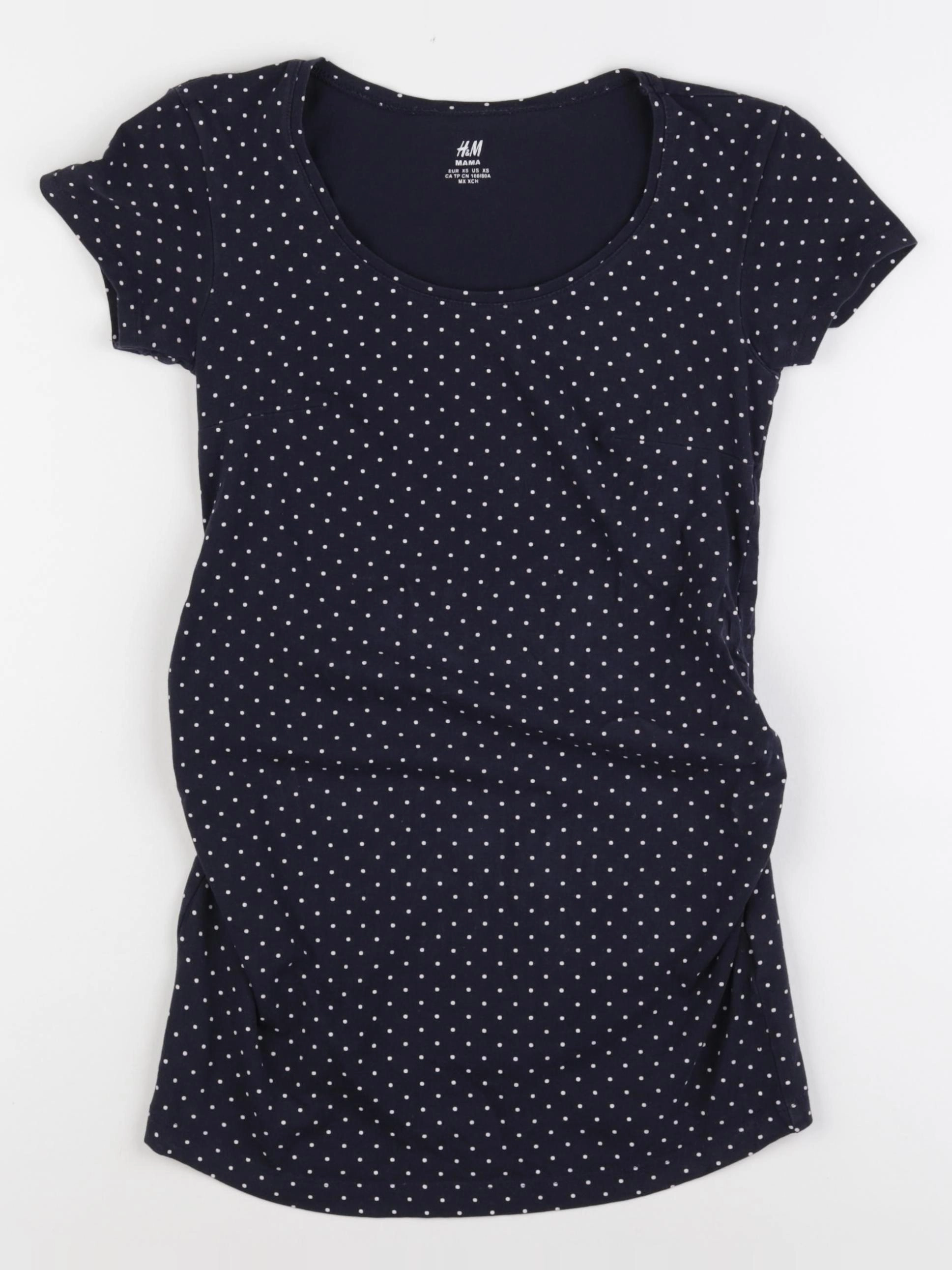 H&M - tee-shirt grossesse bleu - xs