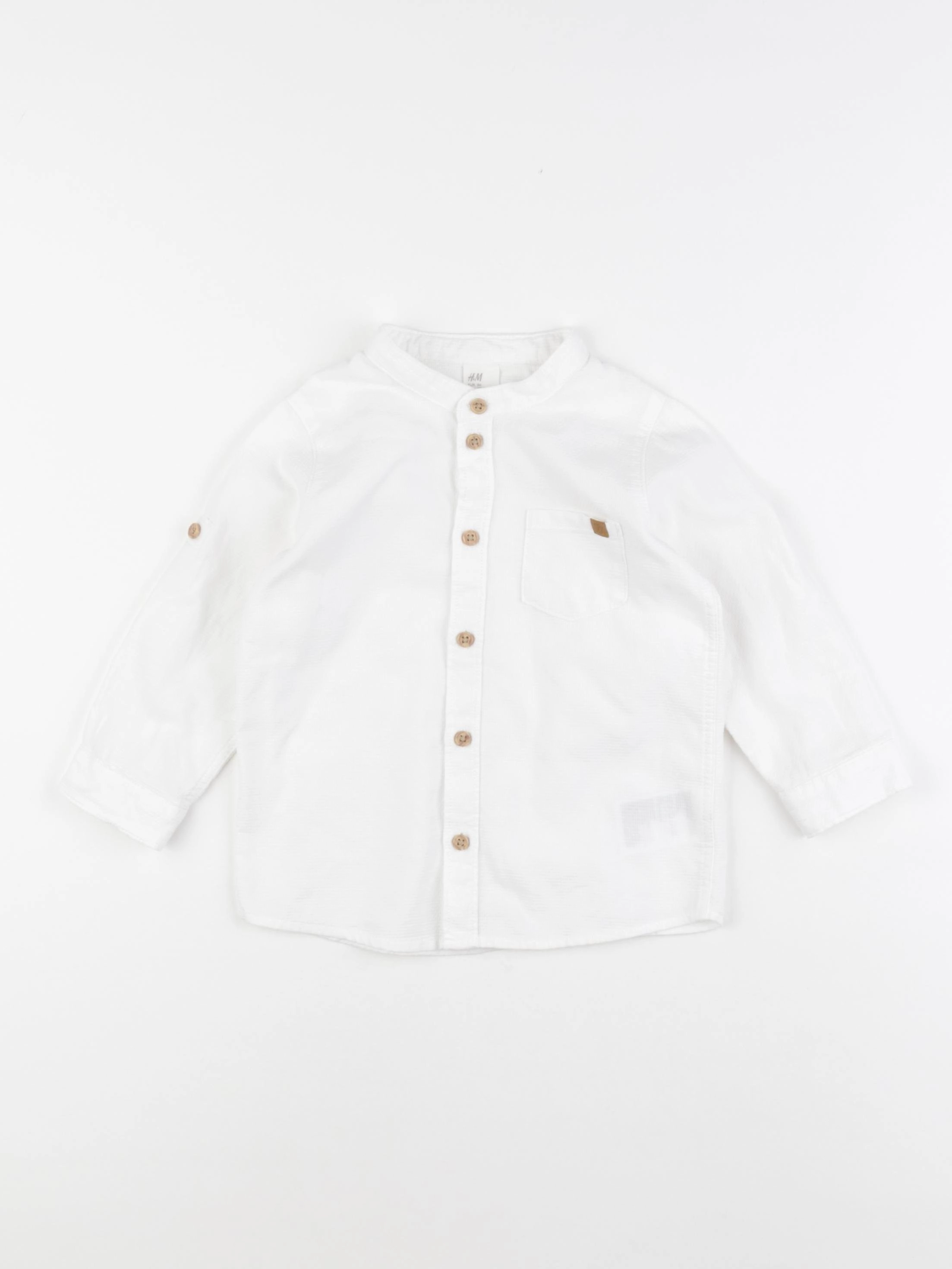 H&M - chemise blanc - 12/18 mois