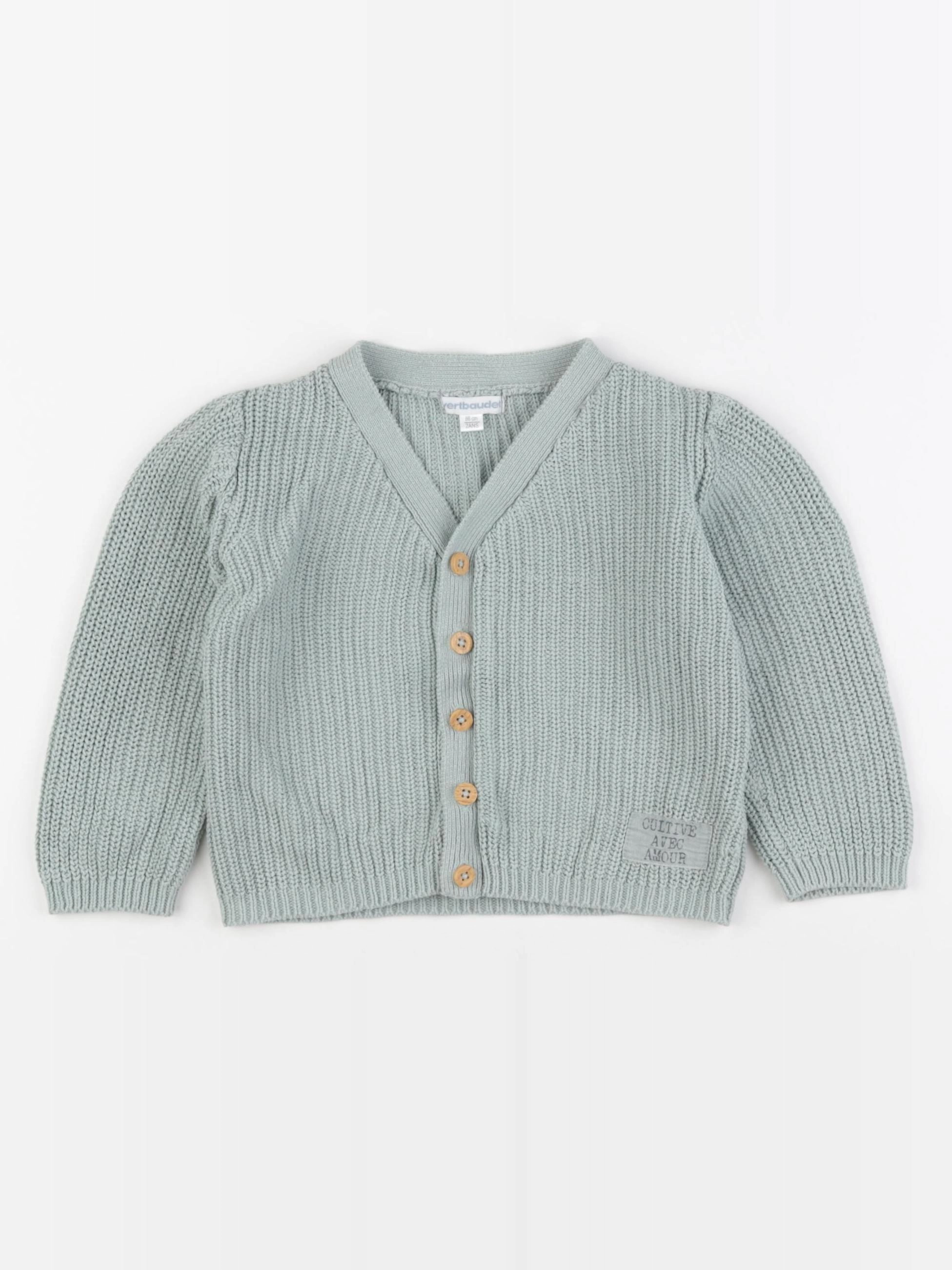 Vertbaudet - gilet bleu - 2 ans
