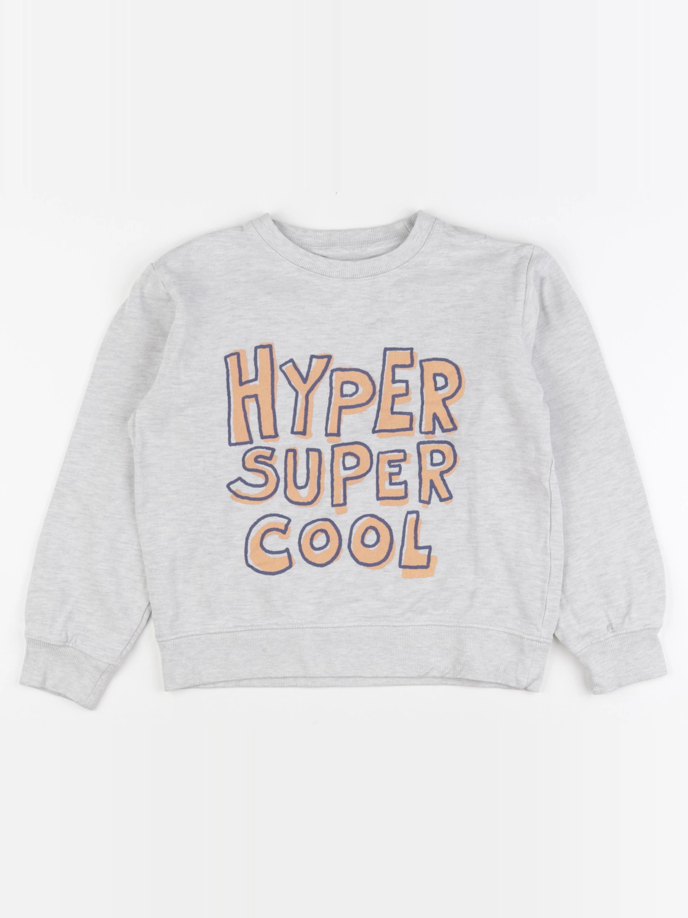 Vertbaudet - sweat gris - 10 ans