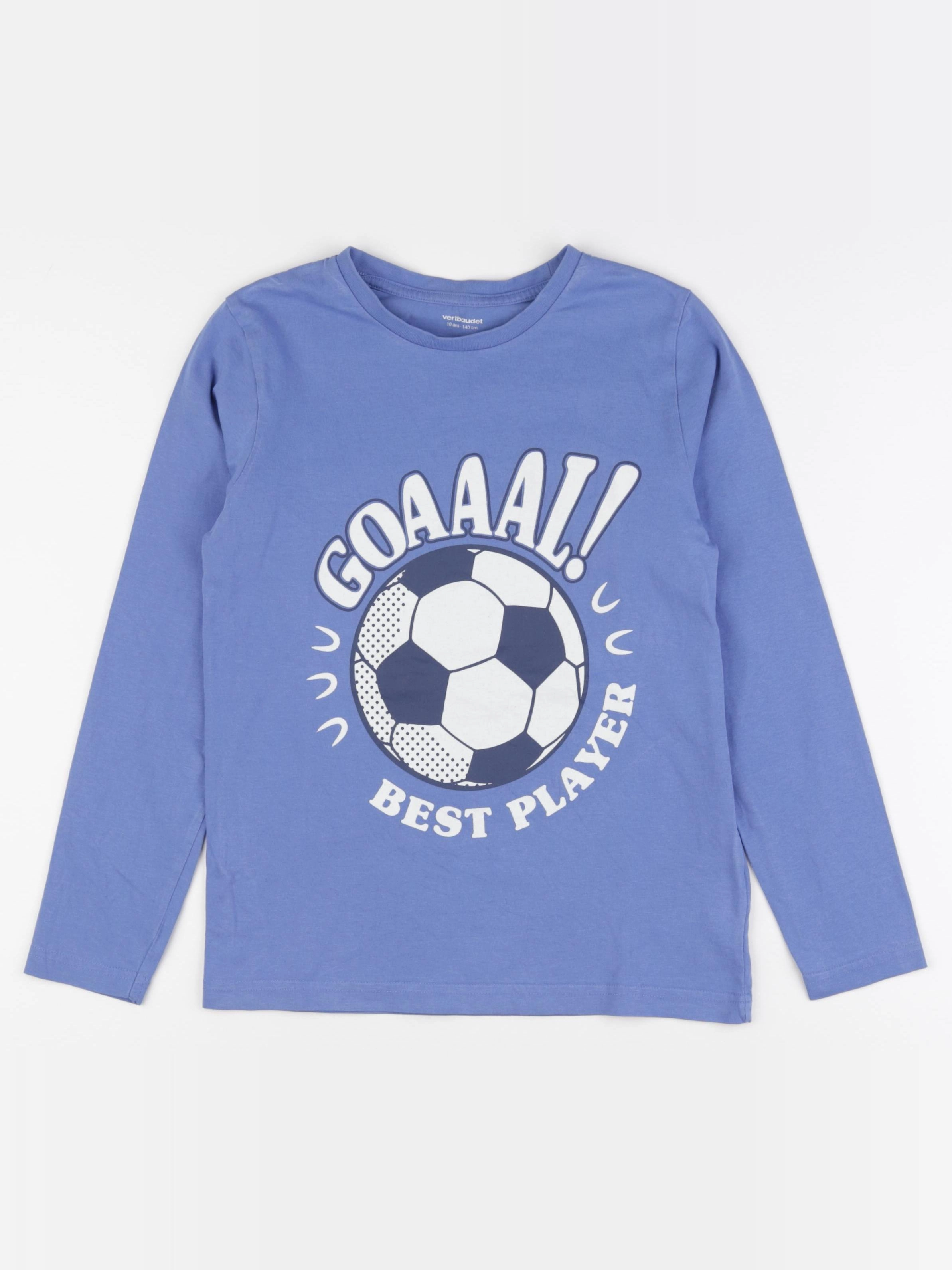 Vertbaudet - tee-shirt bleu - 10 ans