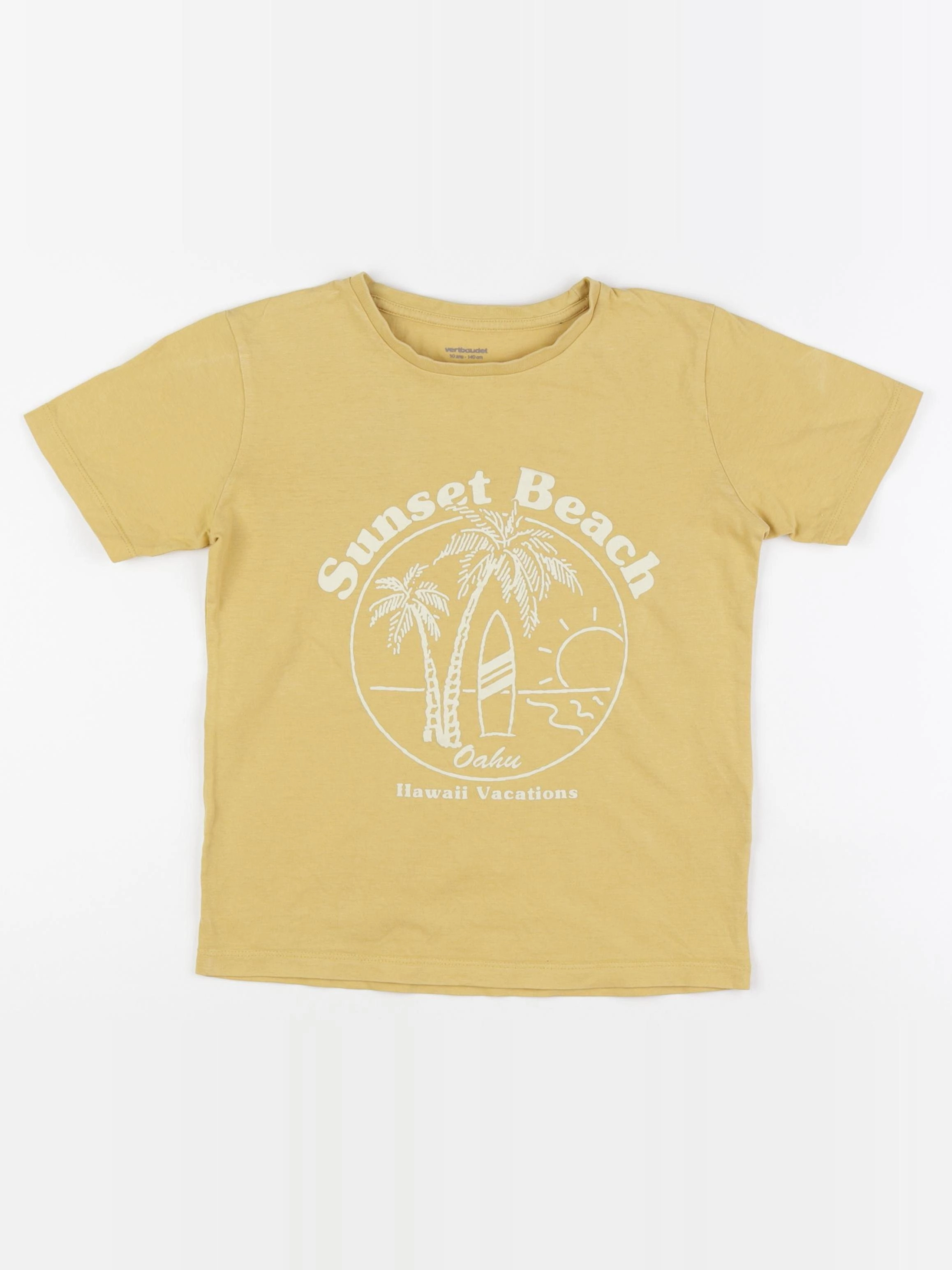 Vertbaudet - tee-shirt jaune - 10 ans