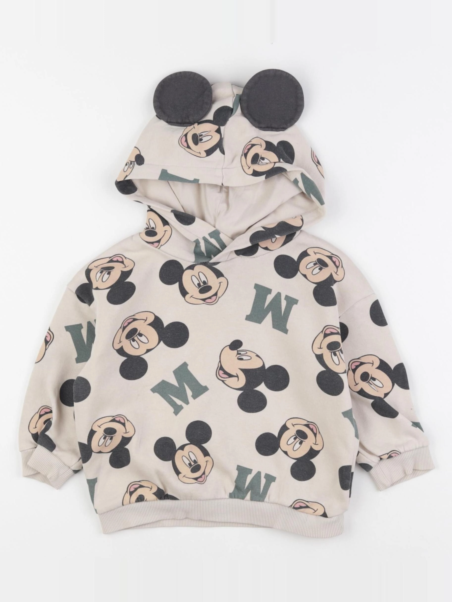 H&M - sweat beige - 9/12 mois