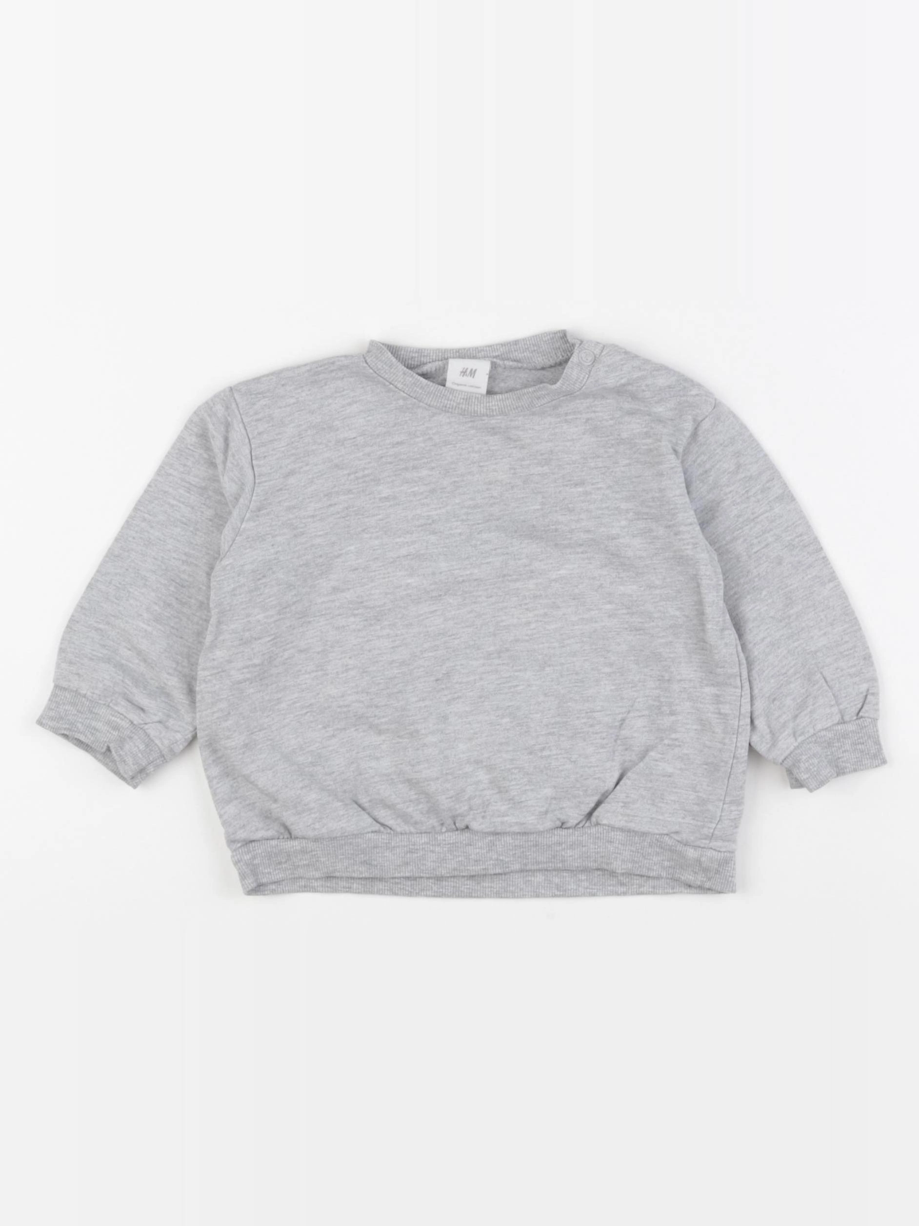 H&M - sweat gris - 9/12 mois