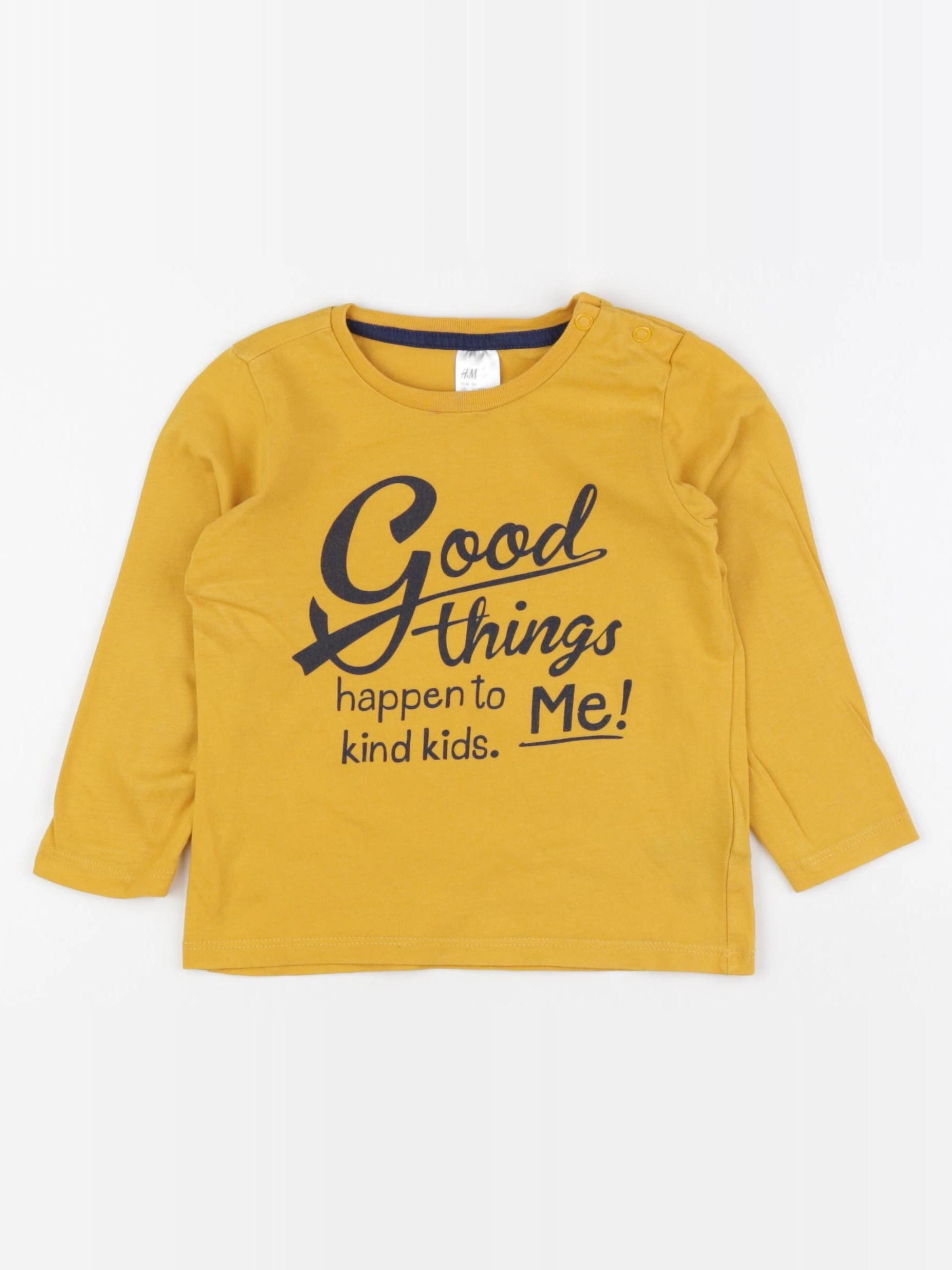 H&M - tee-shirt jaune - 12/18 mois