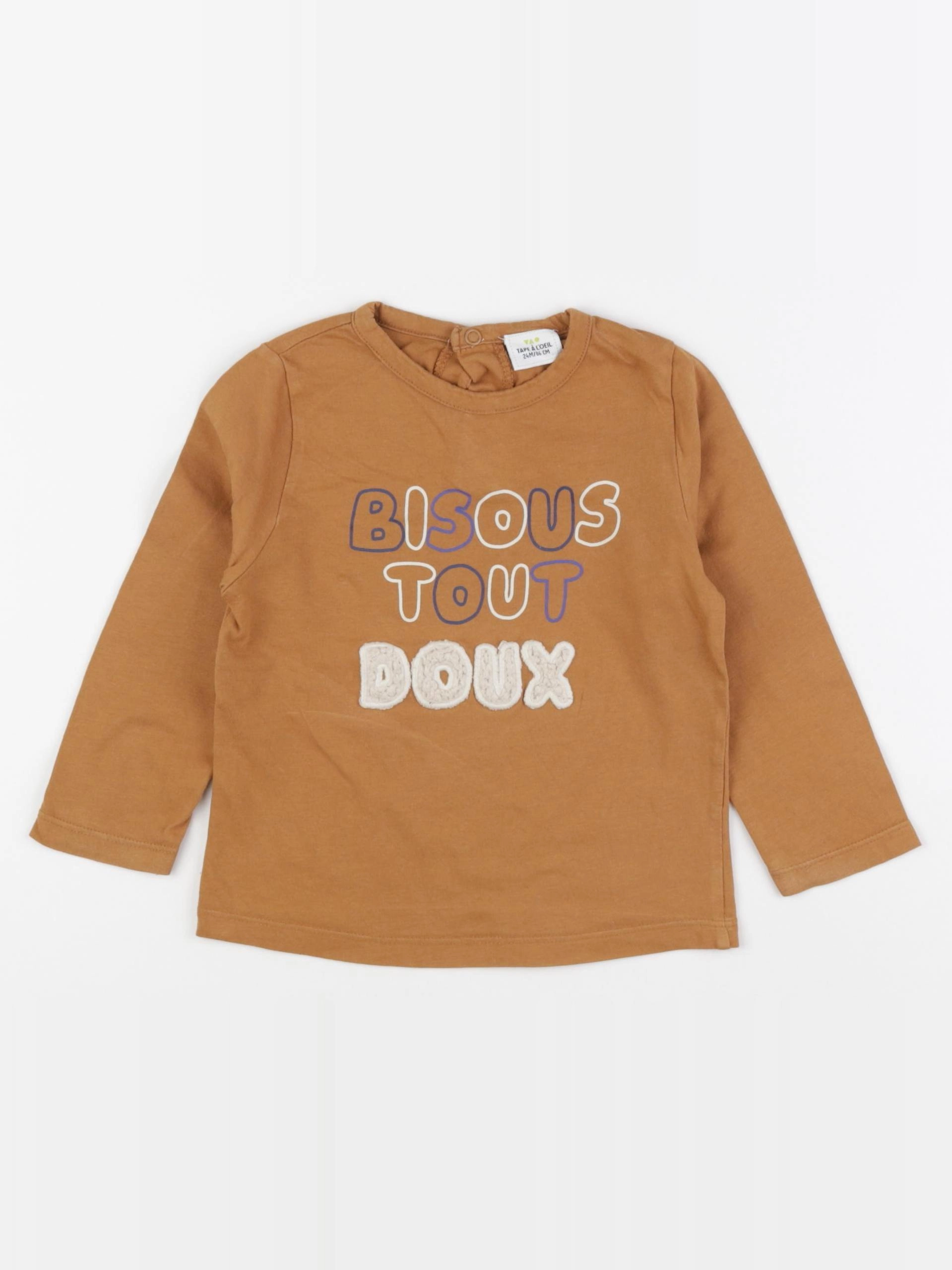 H&M - tee-shirt marron - 24 mois