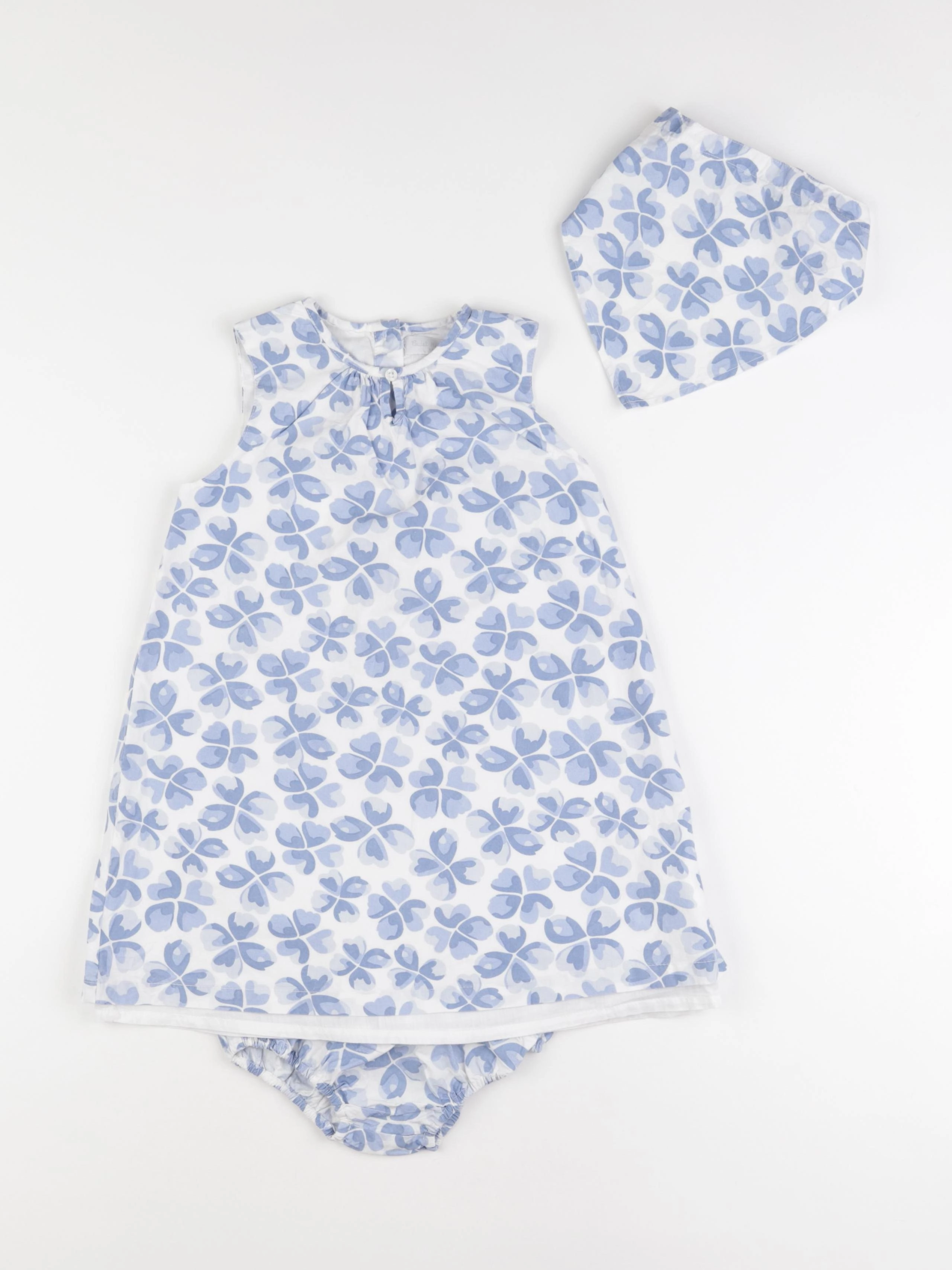 Cadet Rousselle - robe blanc, bleu - 4 ans