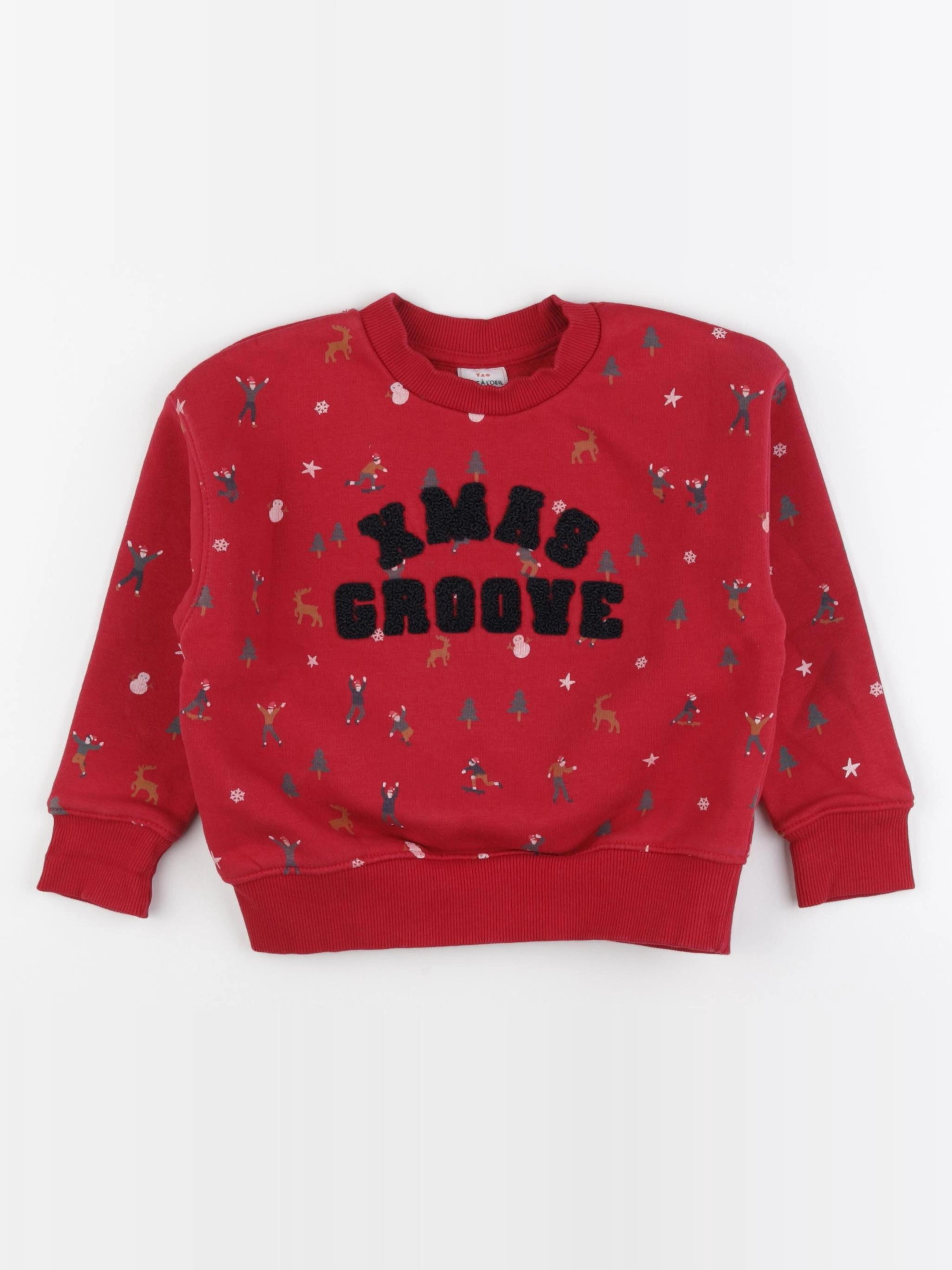 Tape à l'oeil - sweat rouge - 4 ans