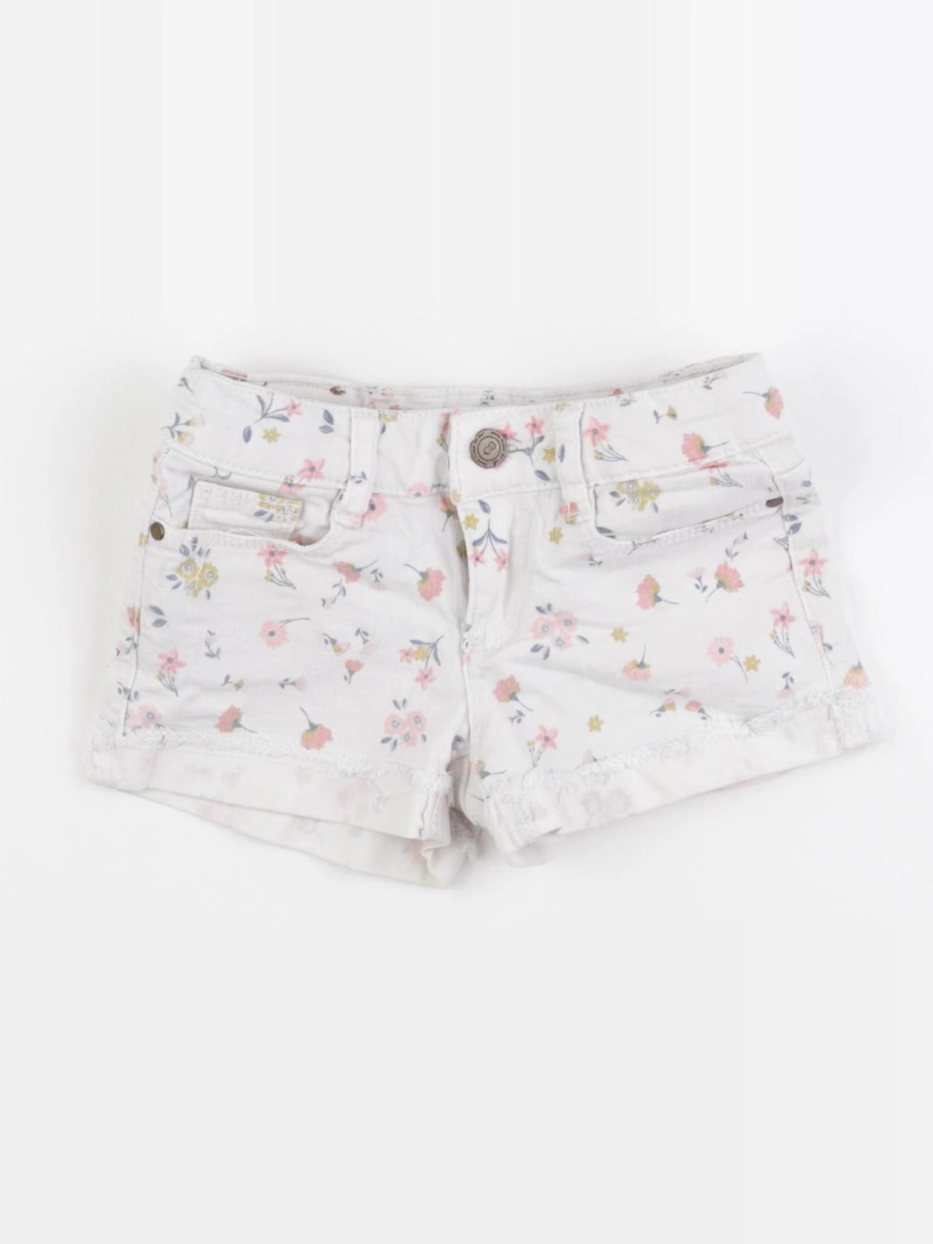 Tape à l'oeil - short blanc, rose - 3 ans