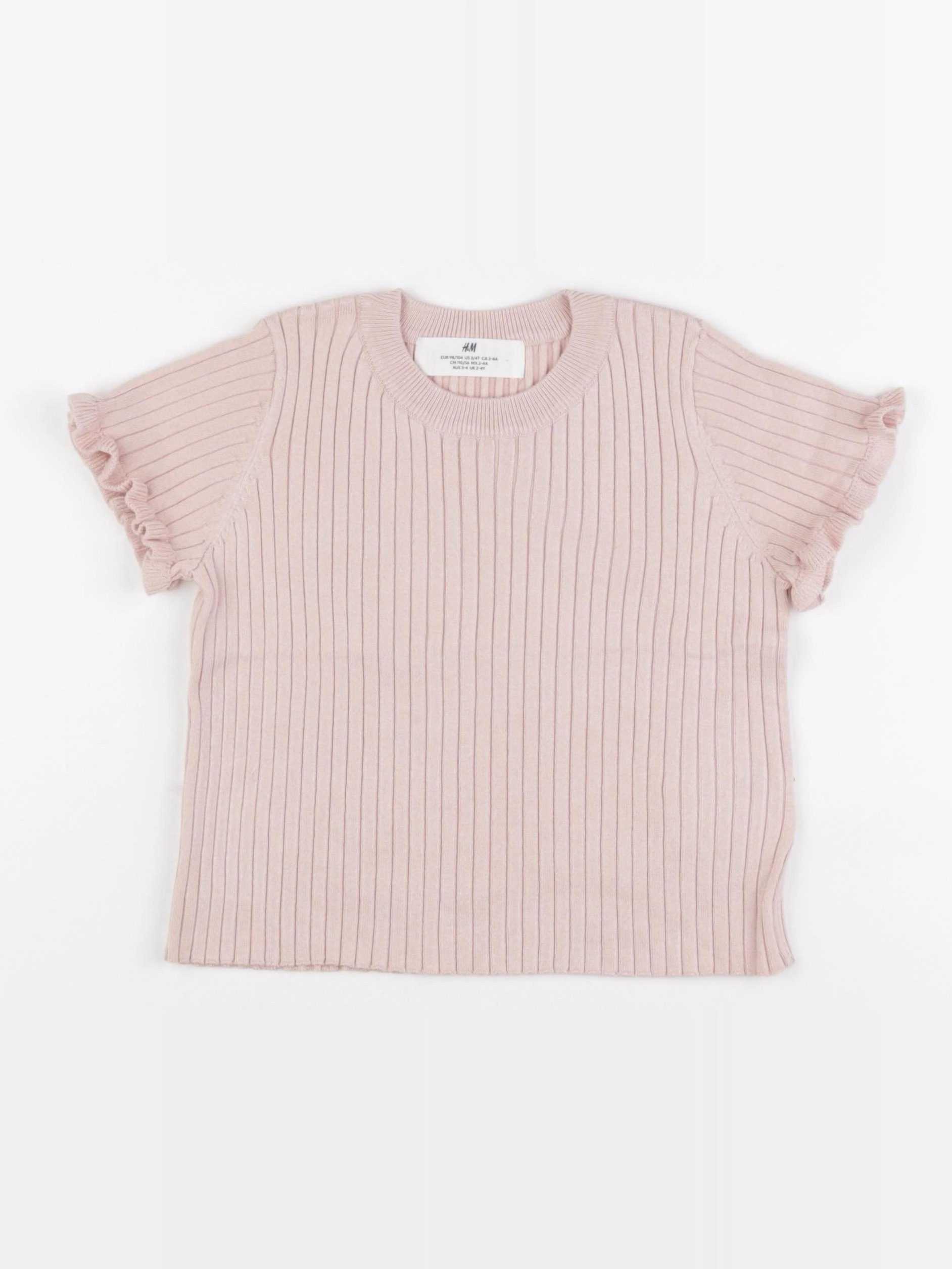 H&M - pull rose - 2/4 ans