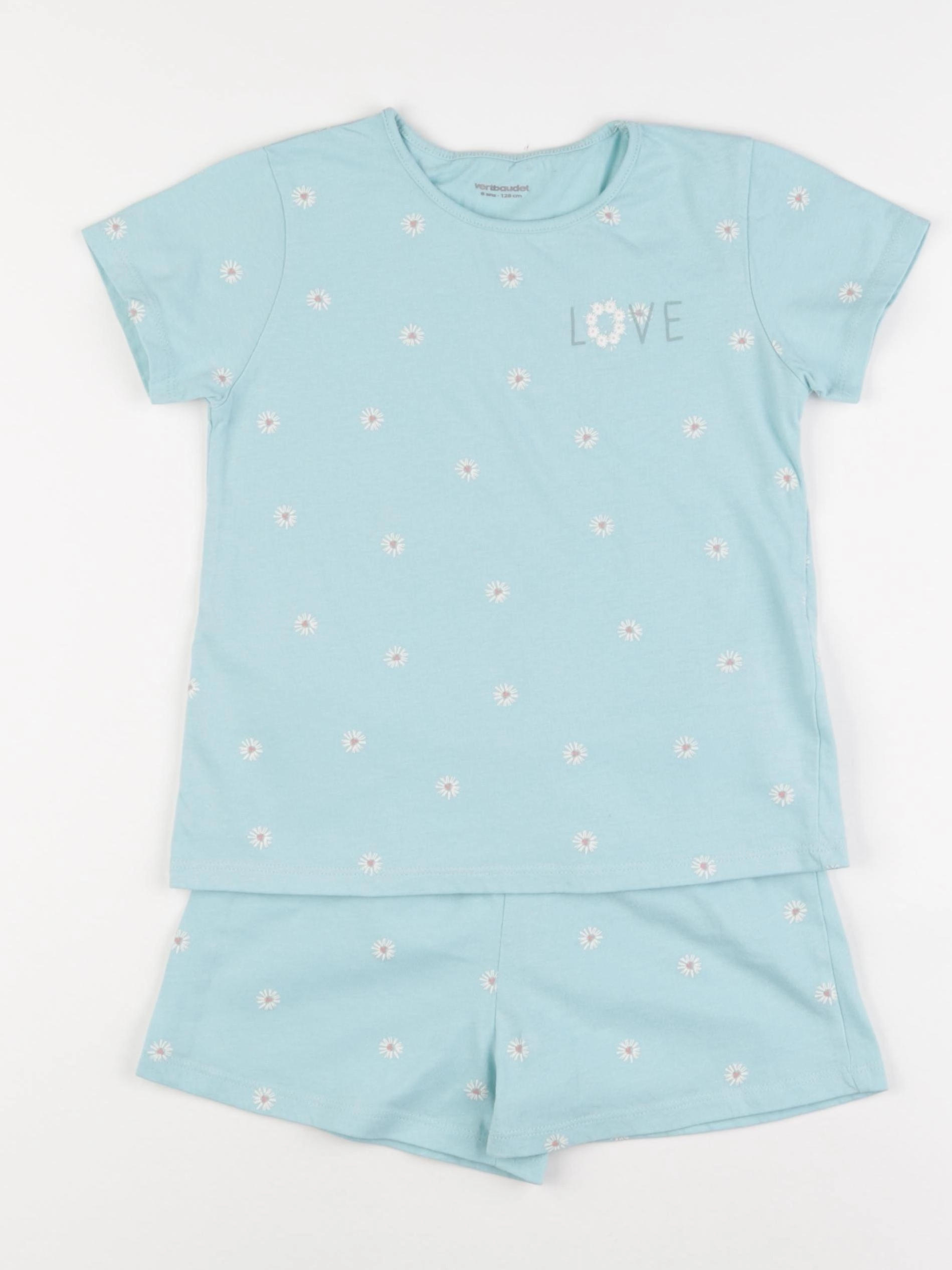 Vertbaudet - pyjama coton bleu - 8 ans
