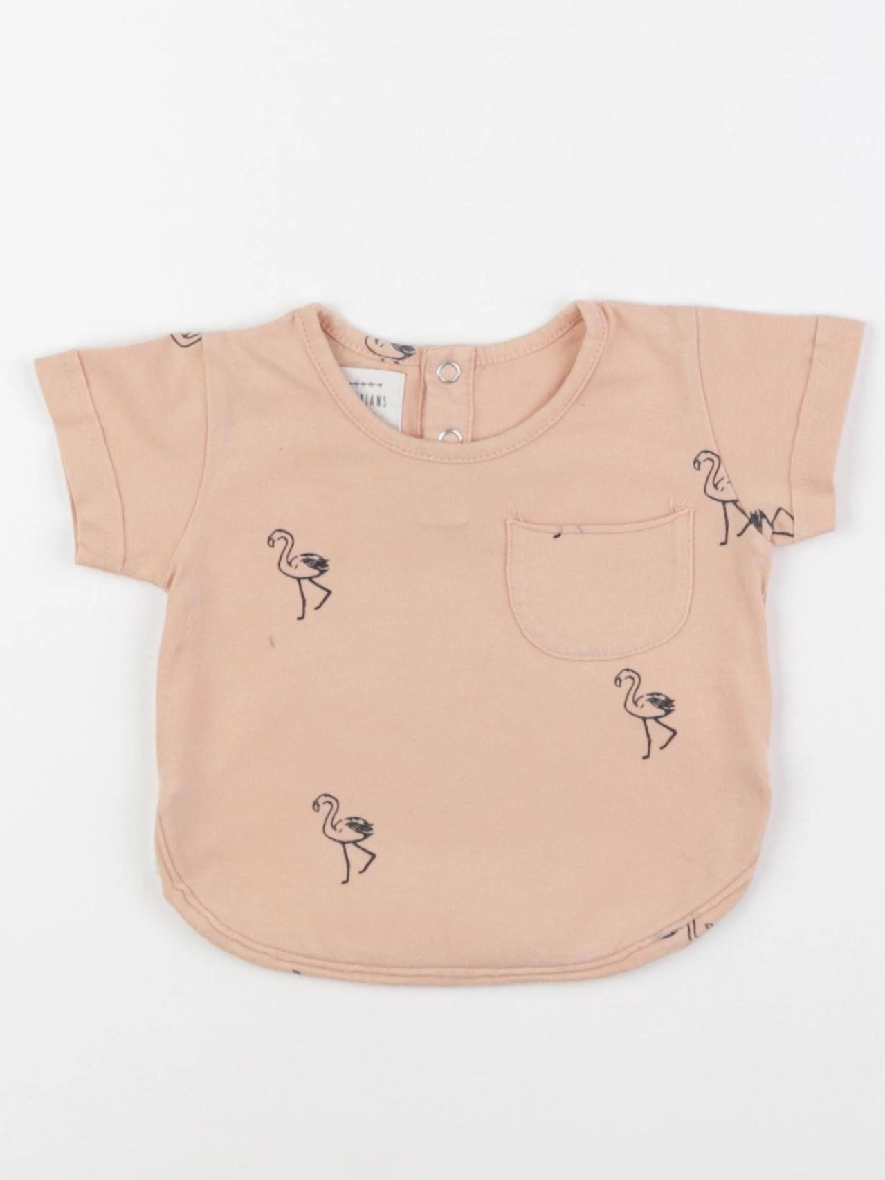 Little Indians - tee-shirt rose - 6/9 mois