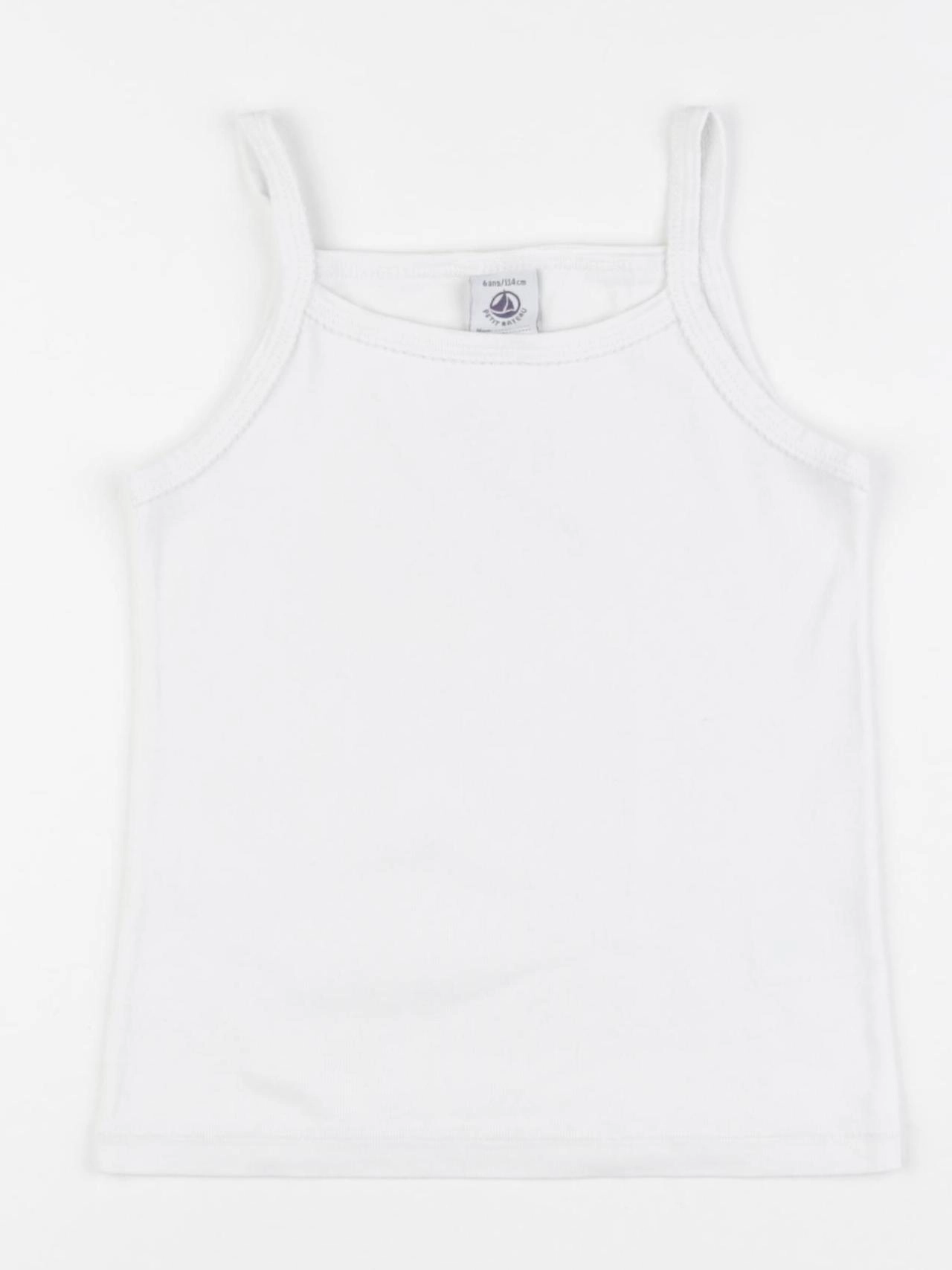 Petit Bateau - maillot de corps blanc - 6 ans