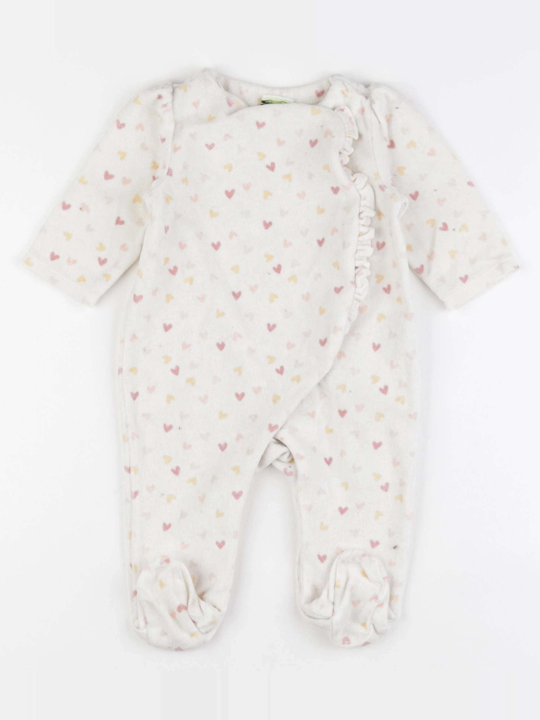Tape à l'oeil - pyjama velours beige - 6 mois