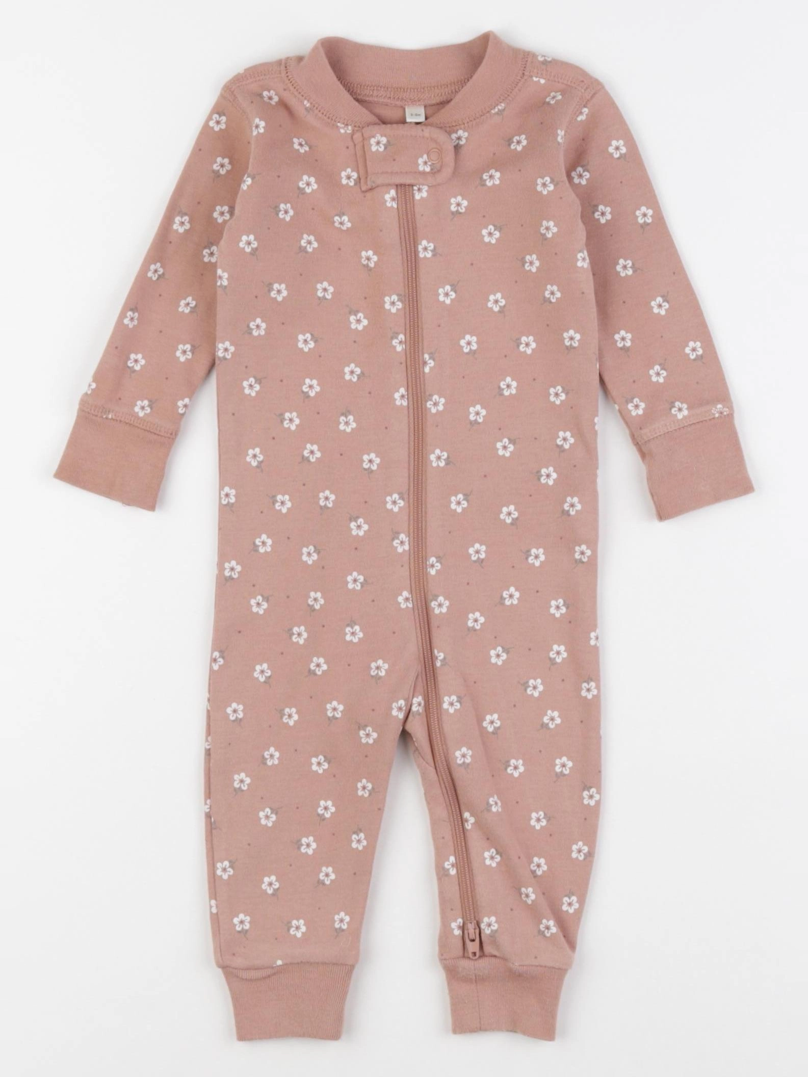 Quincy Mae - pyjama coton rose - 3/6 mois