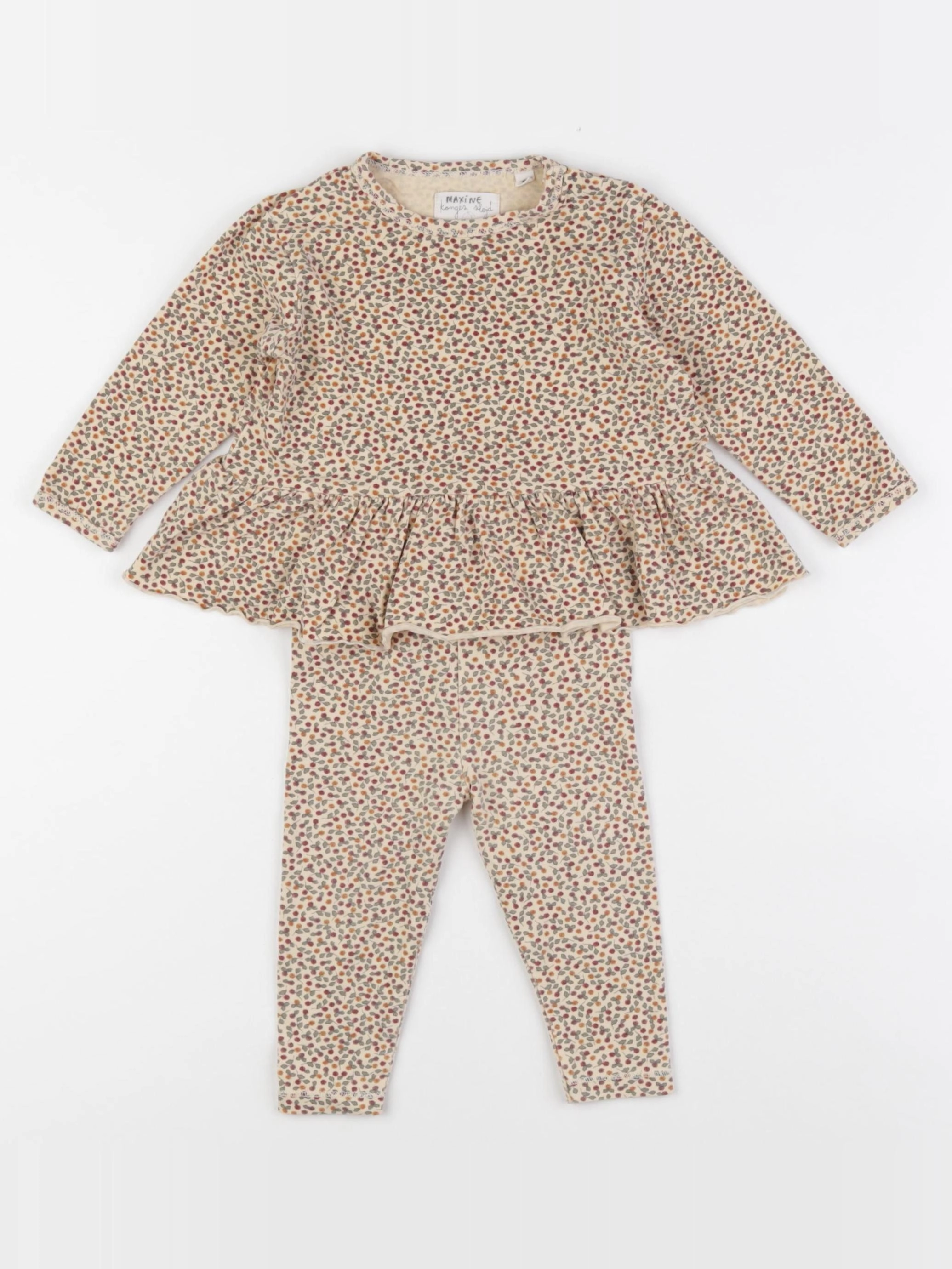 Konges slojd - ensemble beige, vert - 6 mois