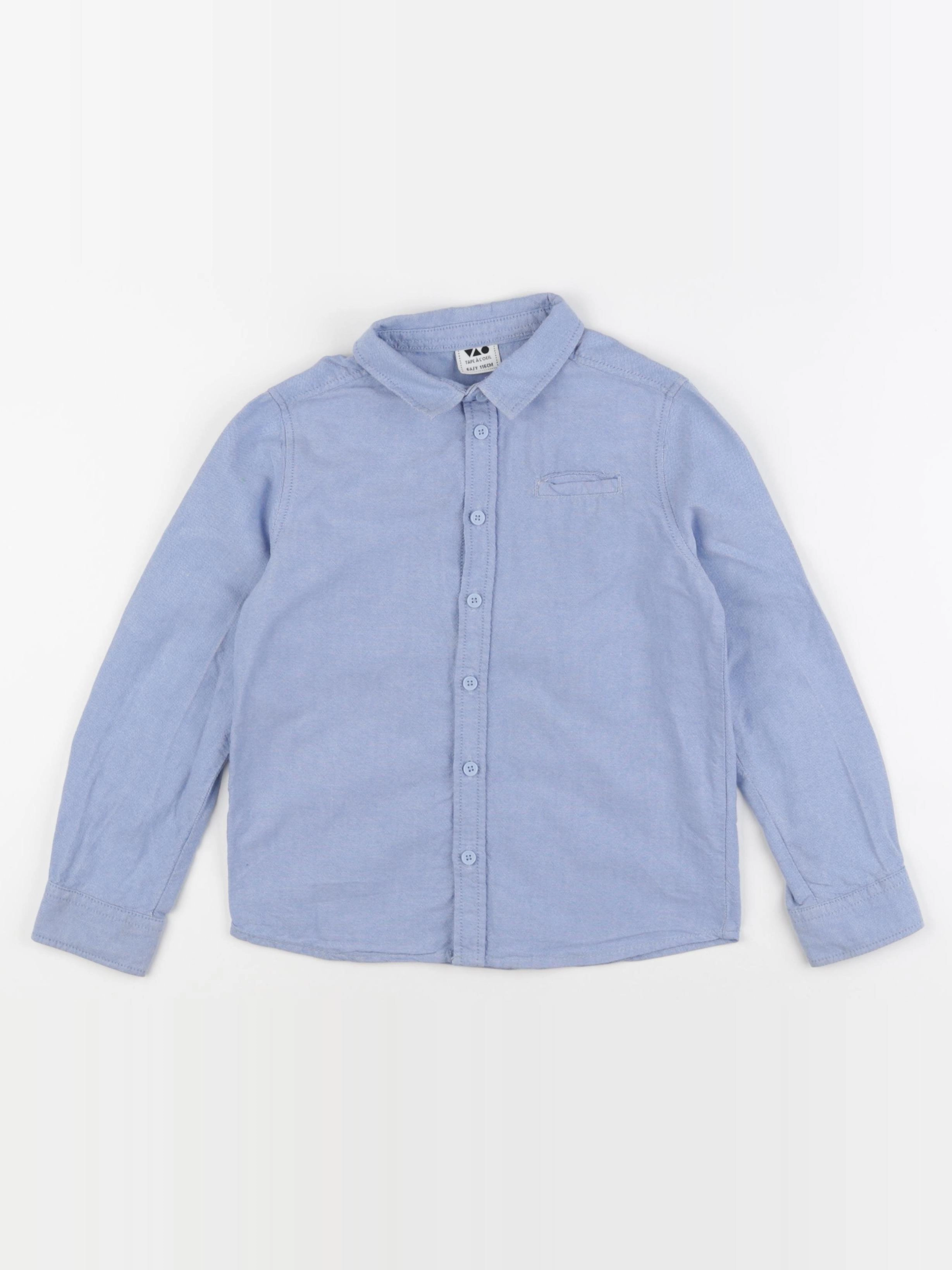 Tape à l'oeil - chemise bleu - 6 ans