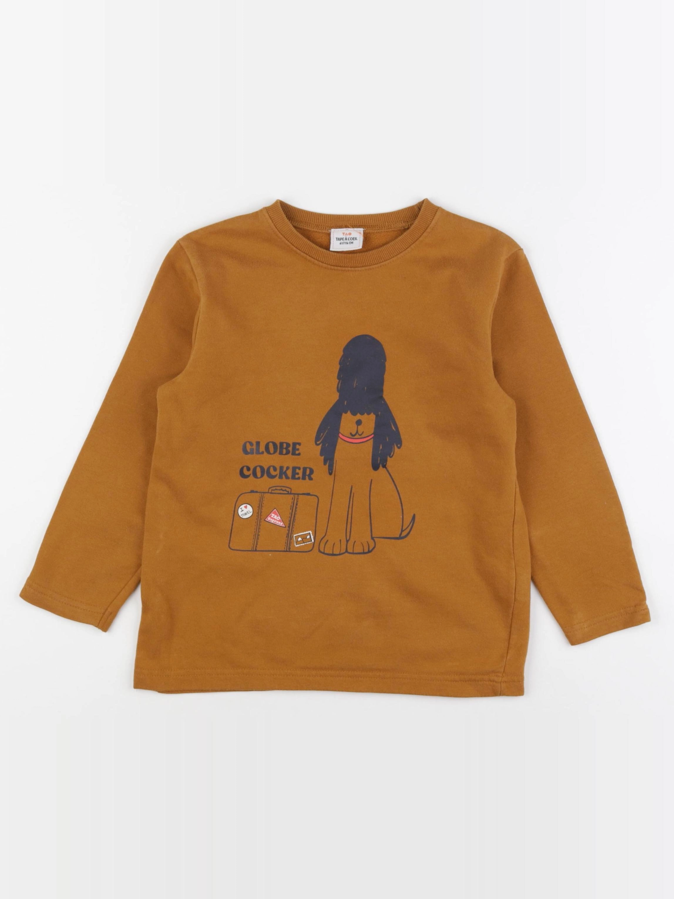 Tape à l'oeil - sweat marron - 6 ans