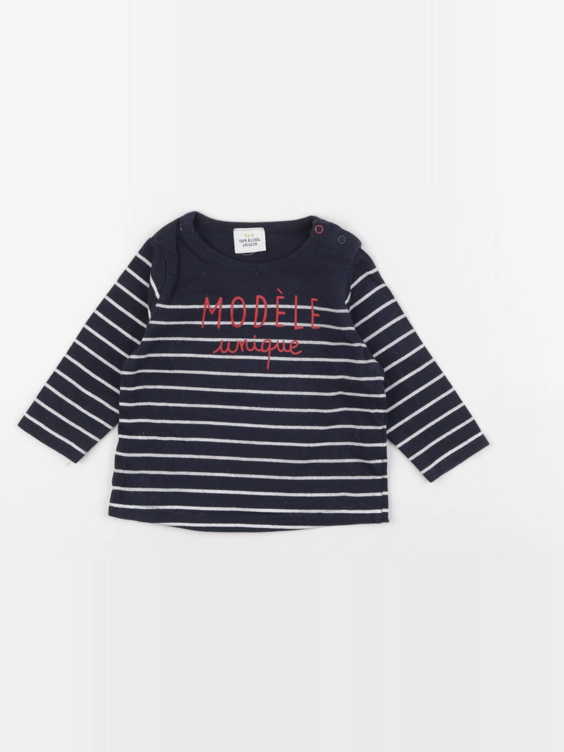 Tape à l'oeil - tee-shirt bleu - 6 mois