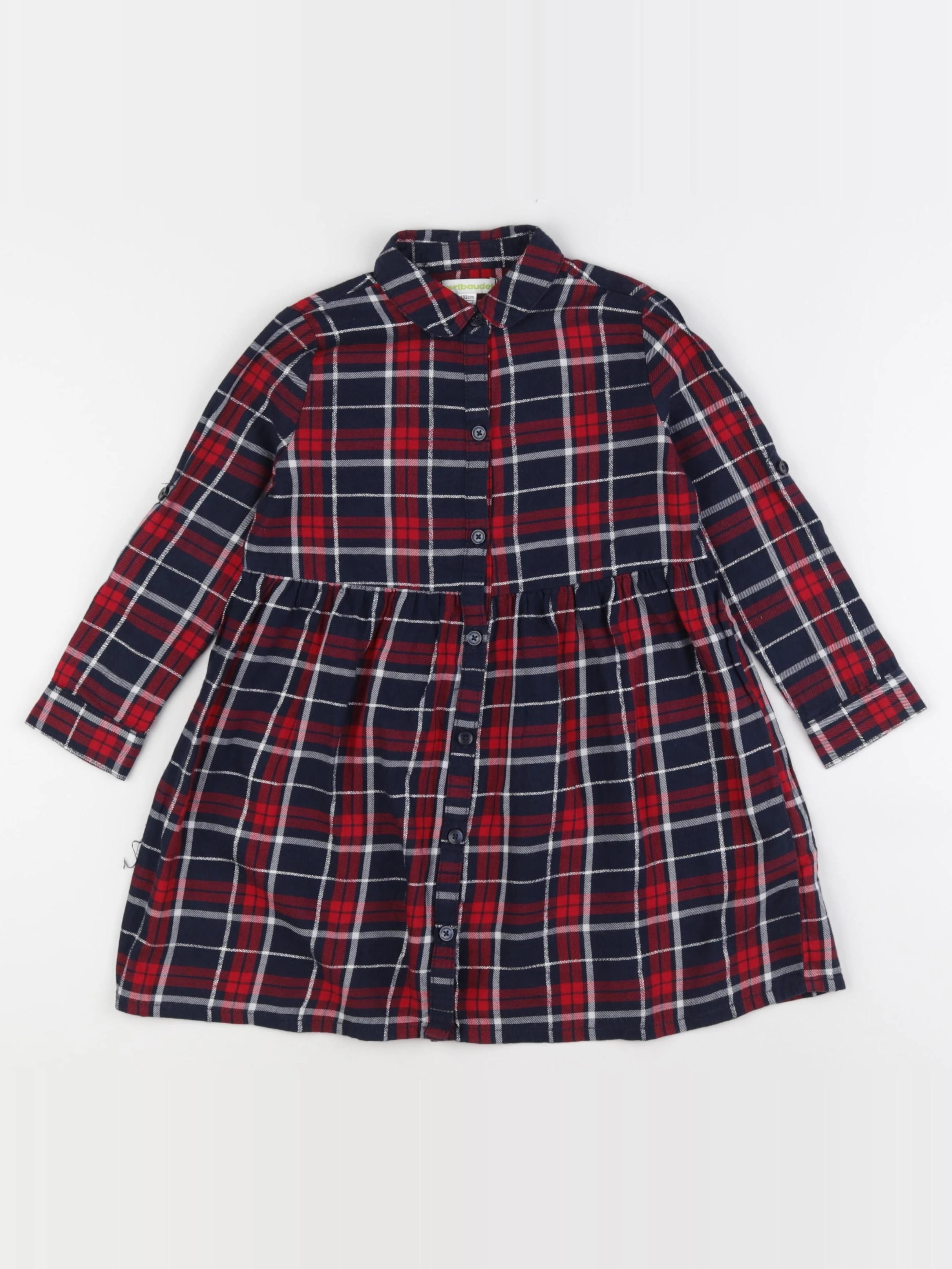 Vertbaudet - robe rouge, bleu - 4 ans