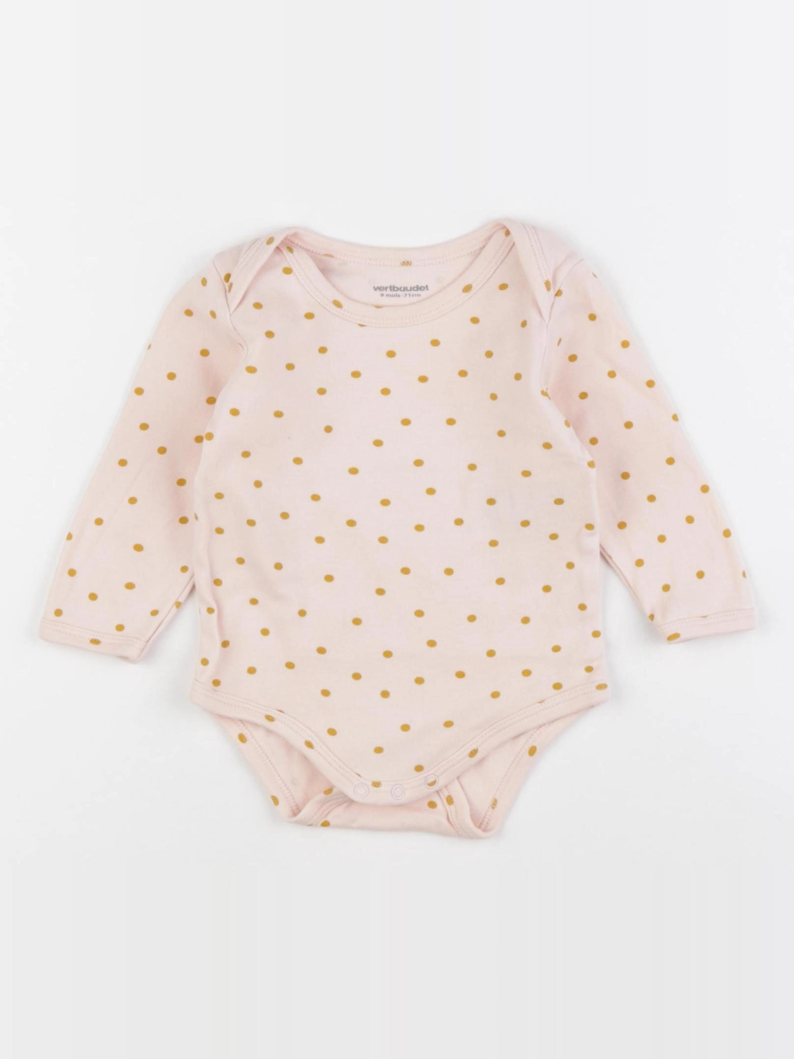 Vertbaudet - body rose - 9 mois