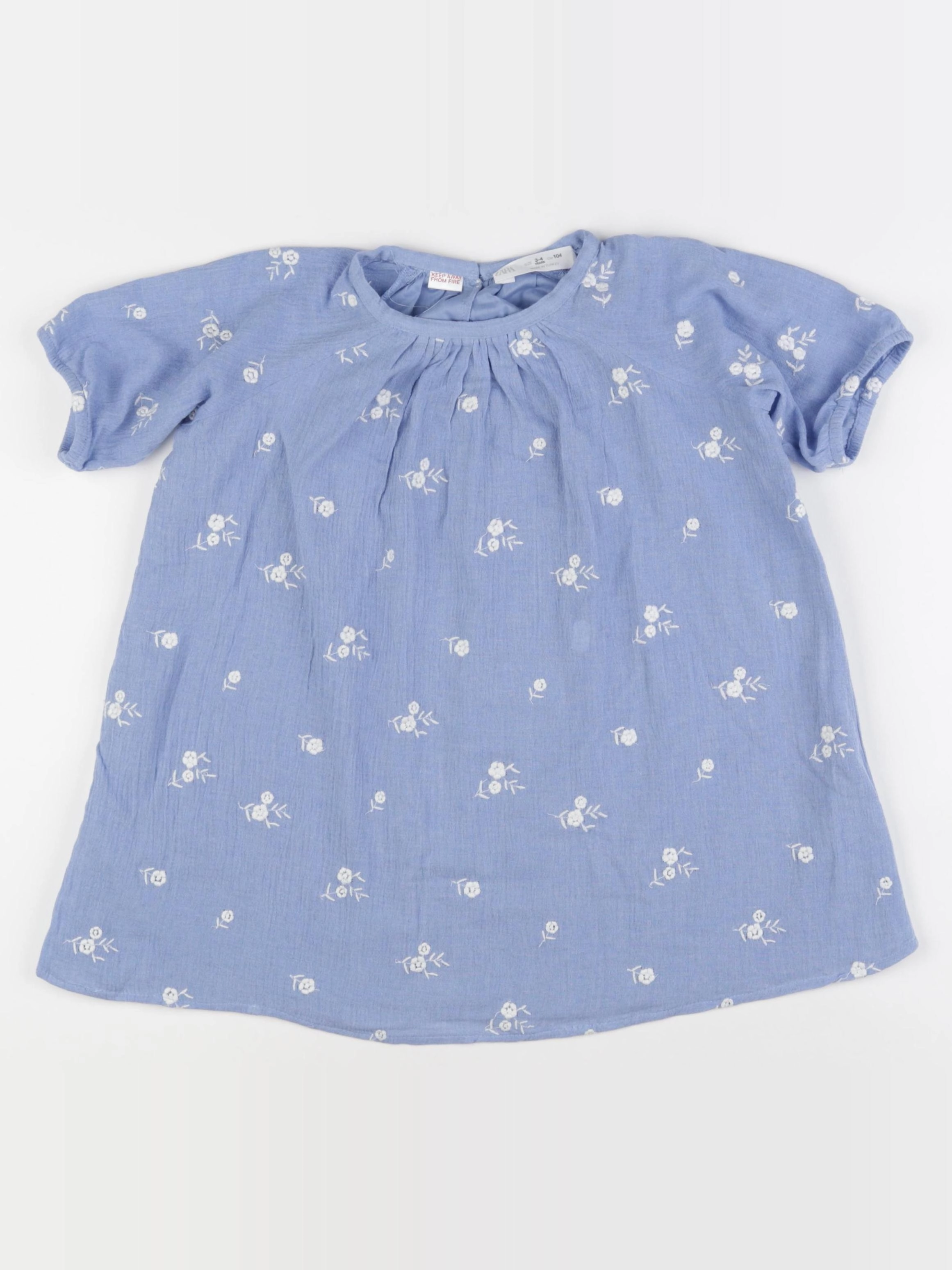 Zara - robe bleu - 3/4 ans
