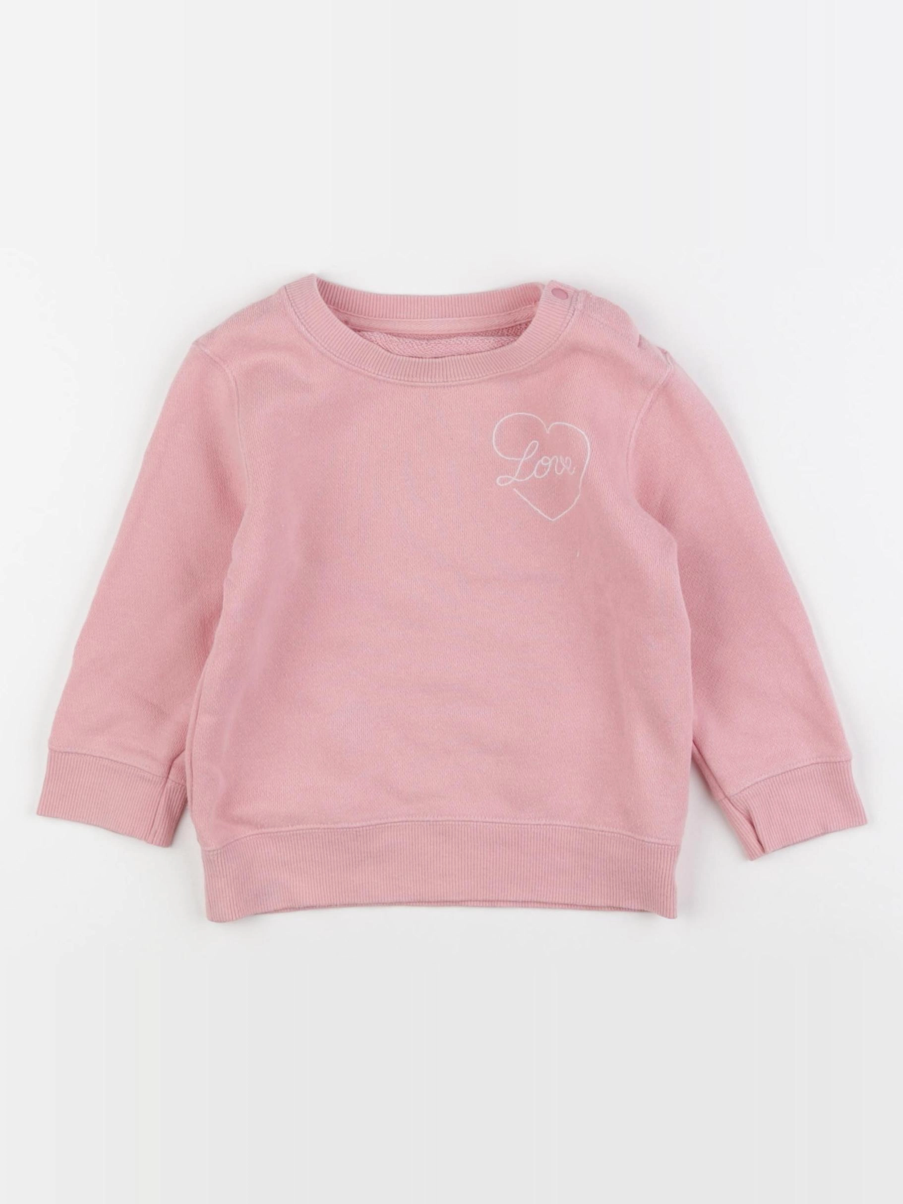 Uniqlo - sweat rose - 18/24 mois