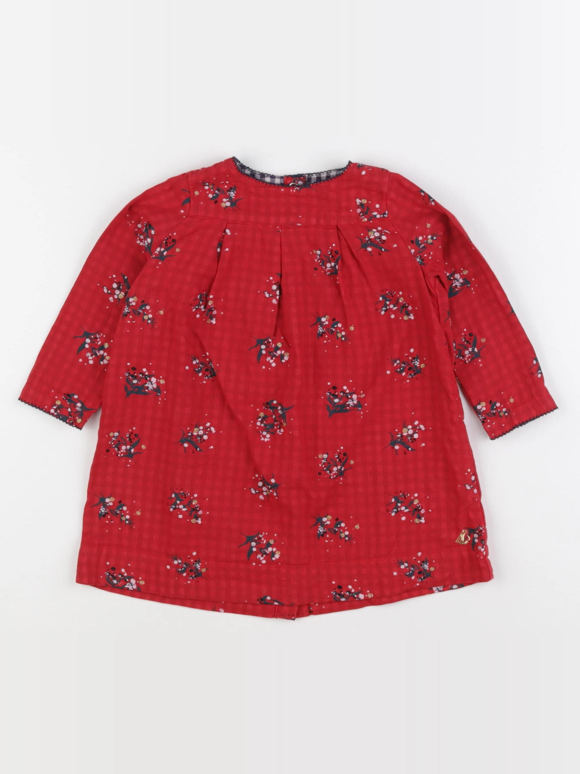 Petit Bateau - robe rouge - 18 mois