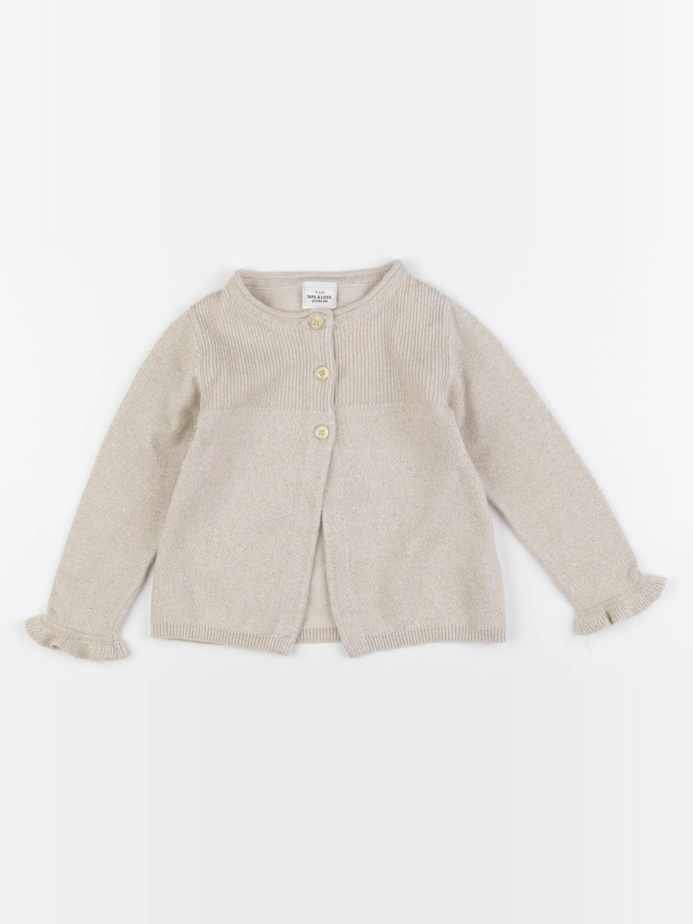 Tape à l'oeil - gilet beige, or - 2 ans