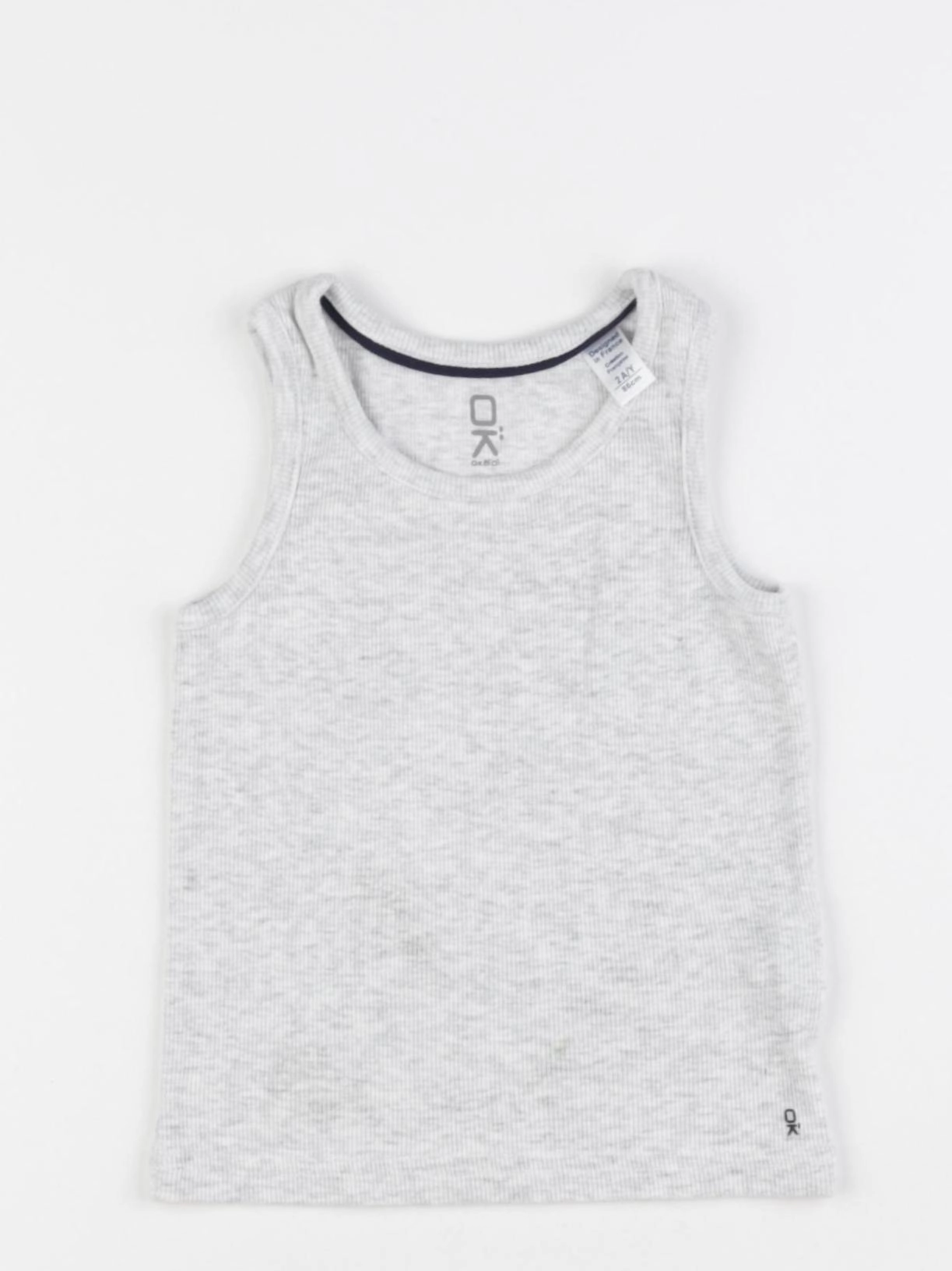 Okaidi - maillot de corps gris - 2 ans