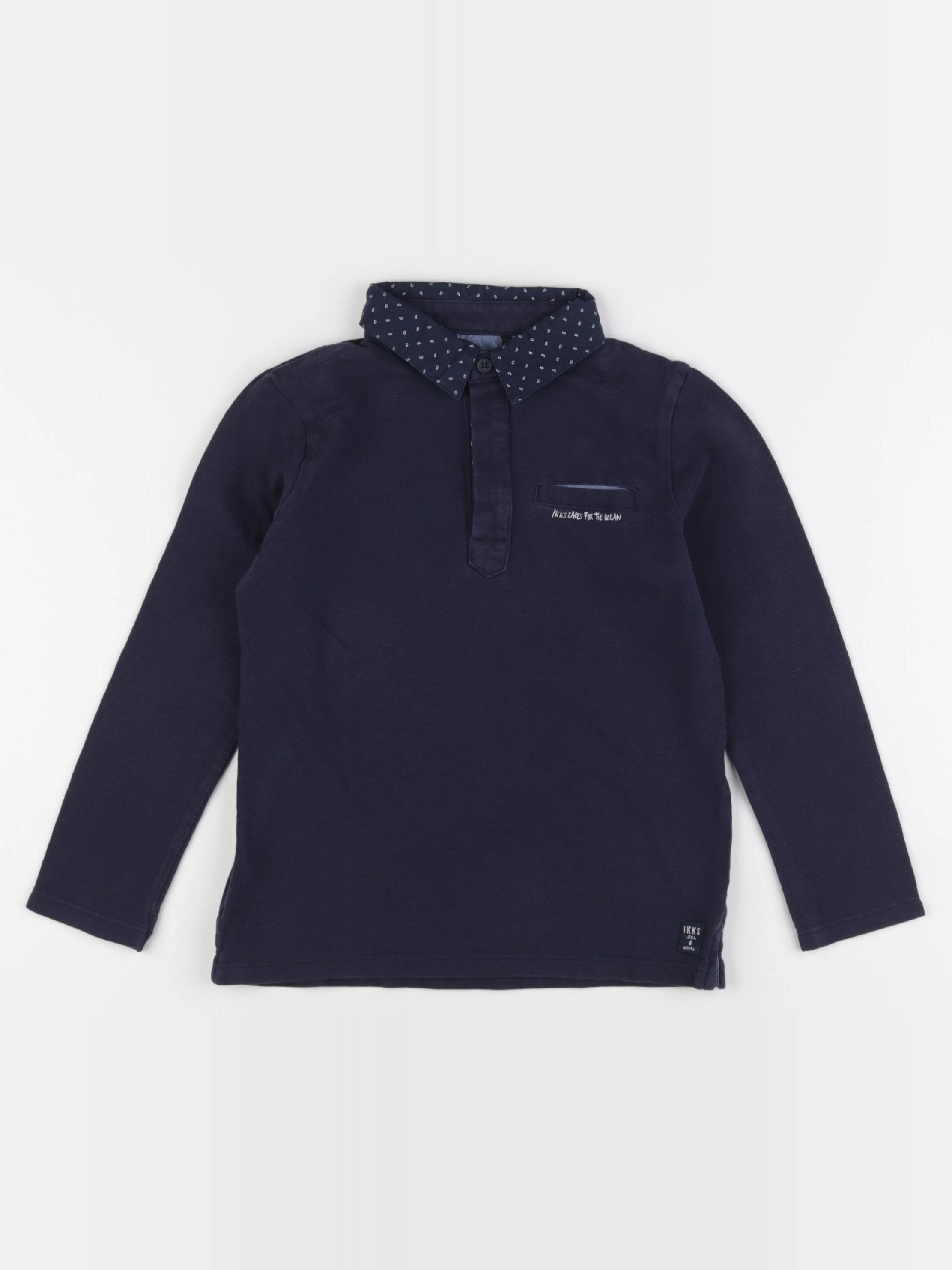 IKKS - polo imprimé au dos bleu - 5 ans
