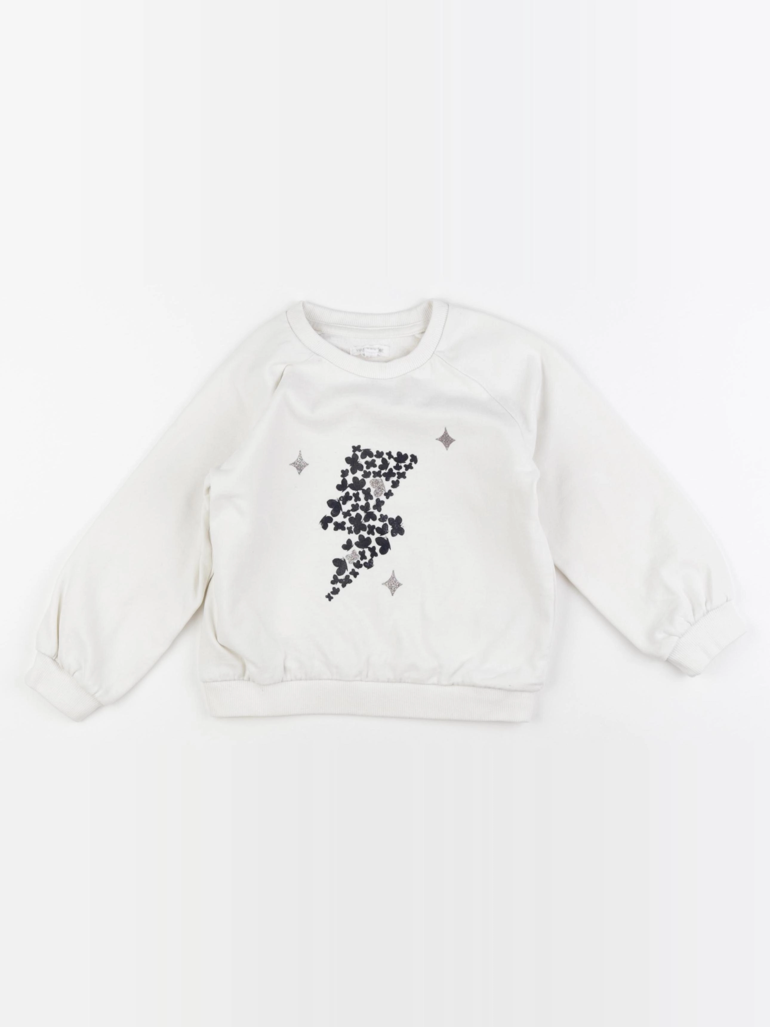 Vertbaudet - sweat blanc - 6 ans